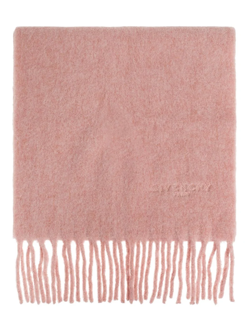 fringed logo scarf - 1