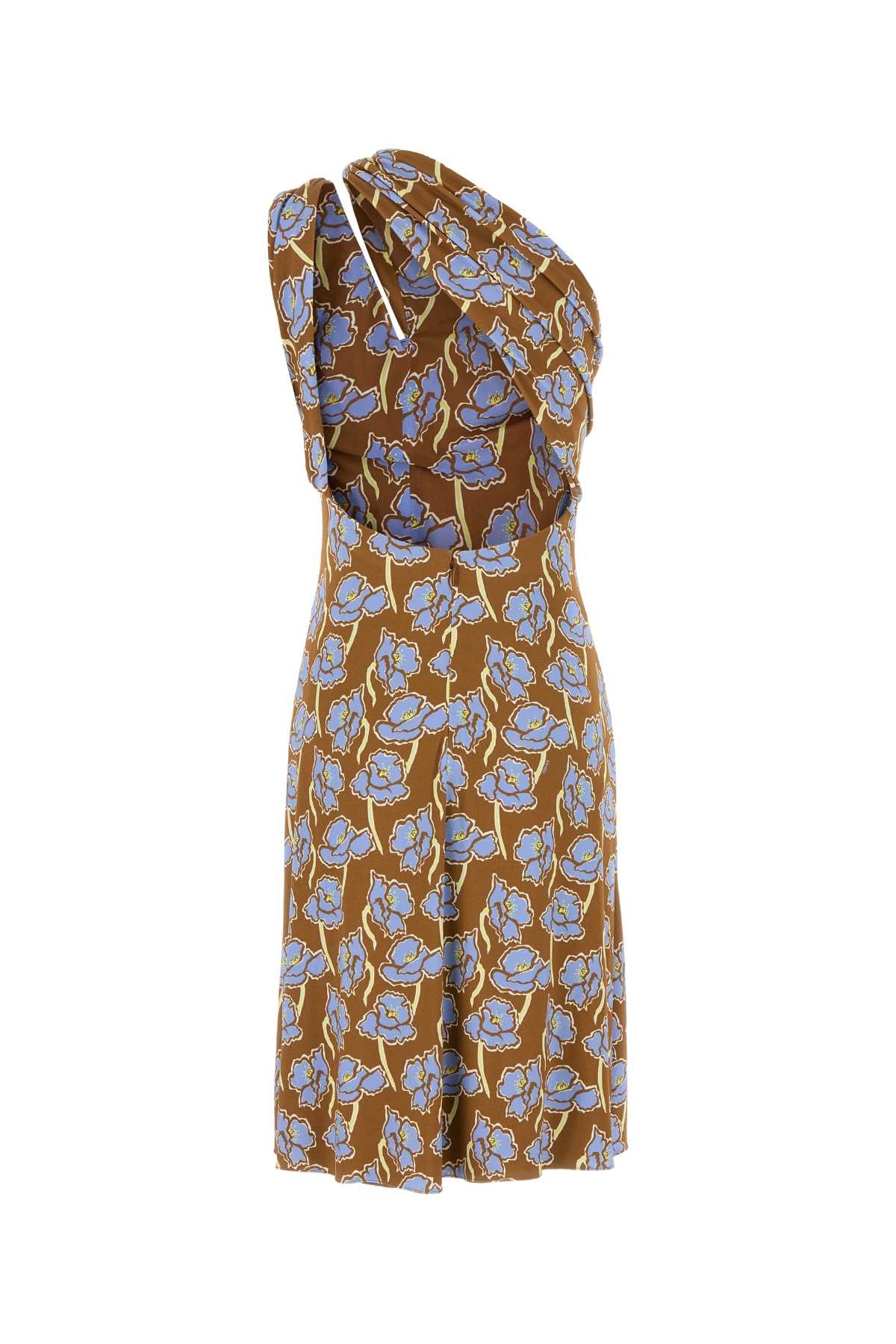 Versace Women Printed Stretch Crepe One-Shoulder Dress - 2