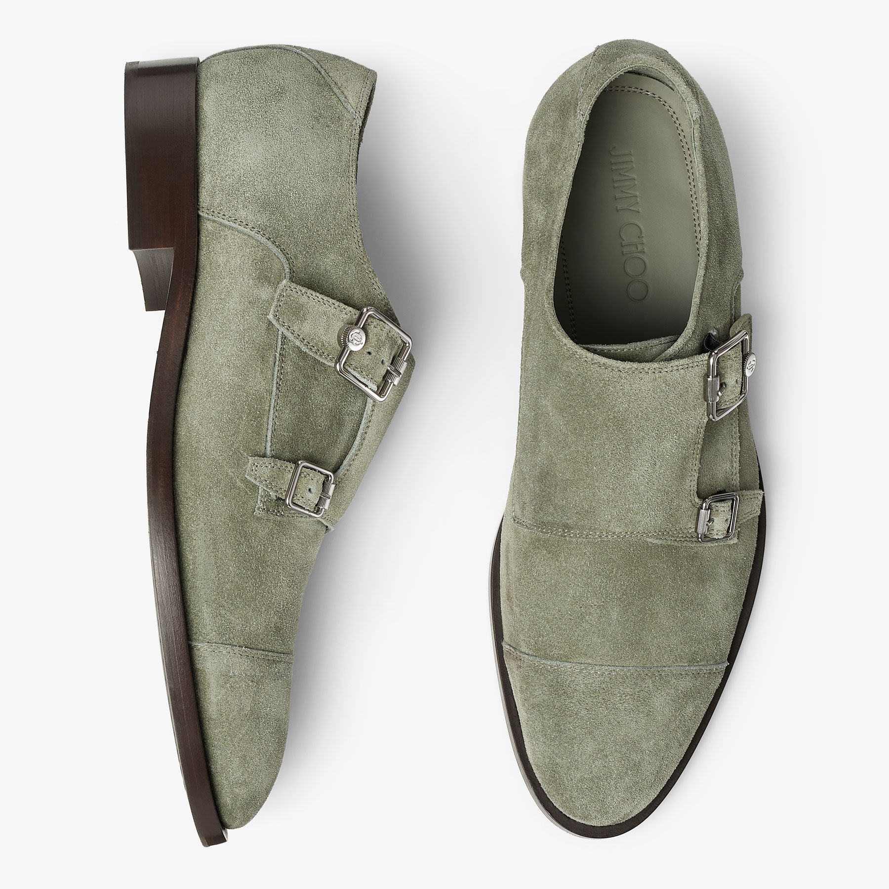 Finnion Monkstrap
Sage Velvet Suede Monk Strap Shoes - 4