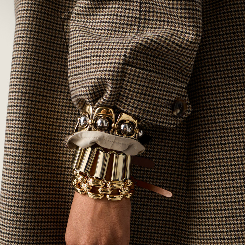 Miu Miu Metal and leather bracelet outlook