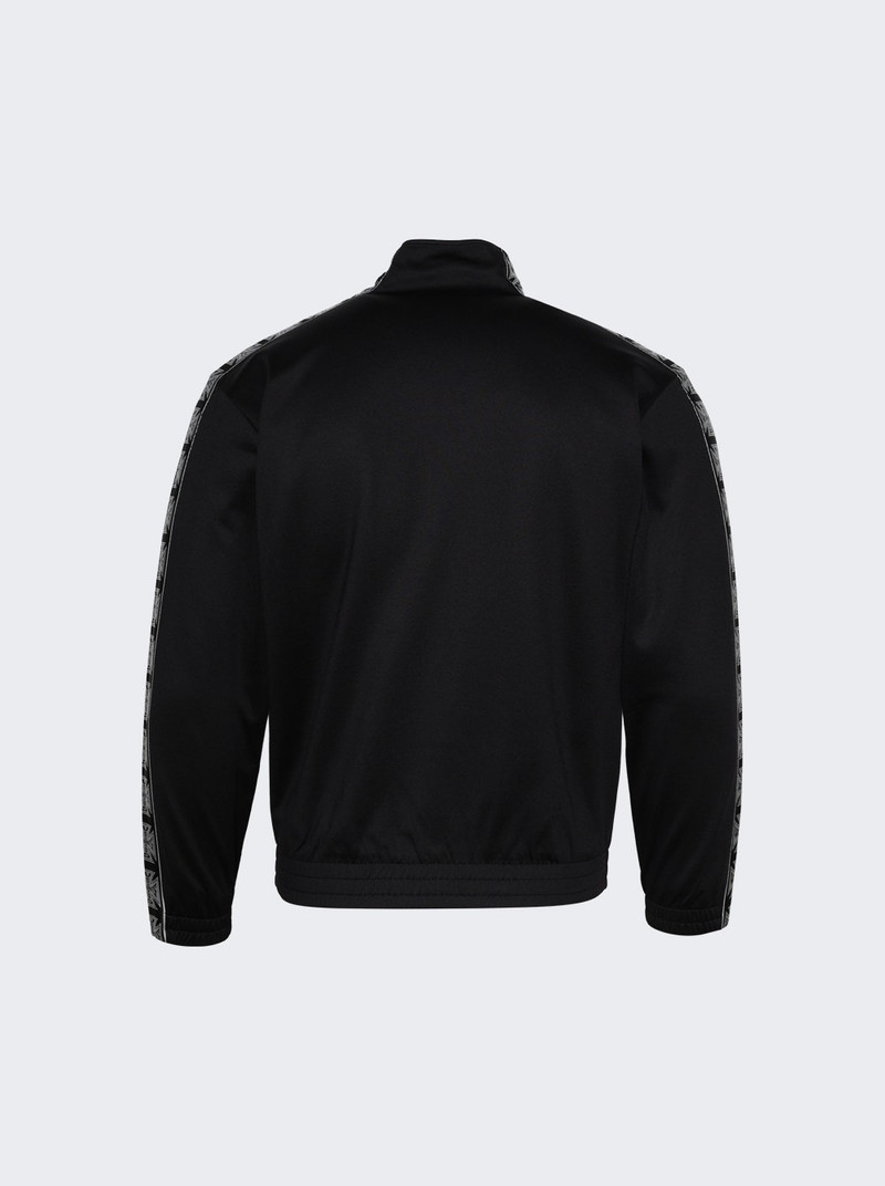 VETEMENTS Biker Cross Tape Track Zip-up Jacket Black outlook