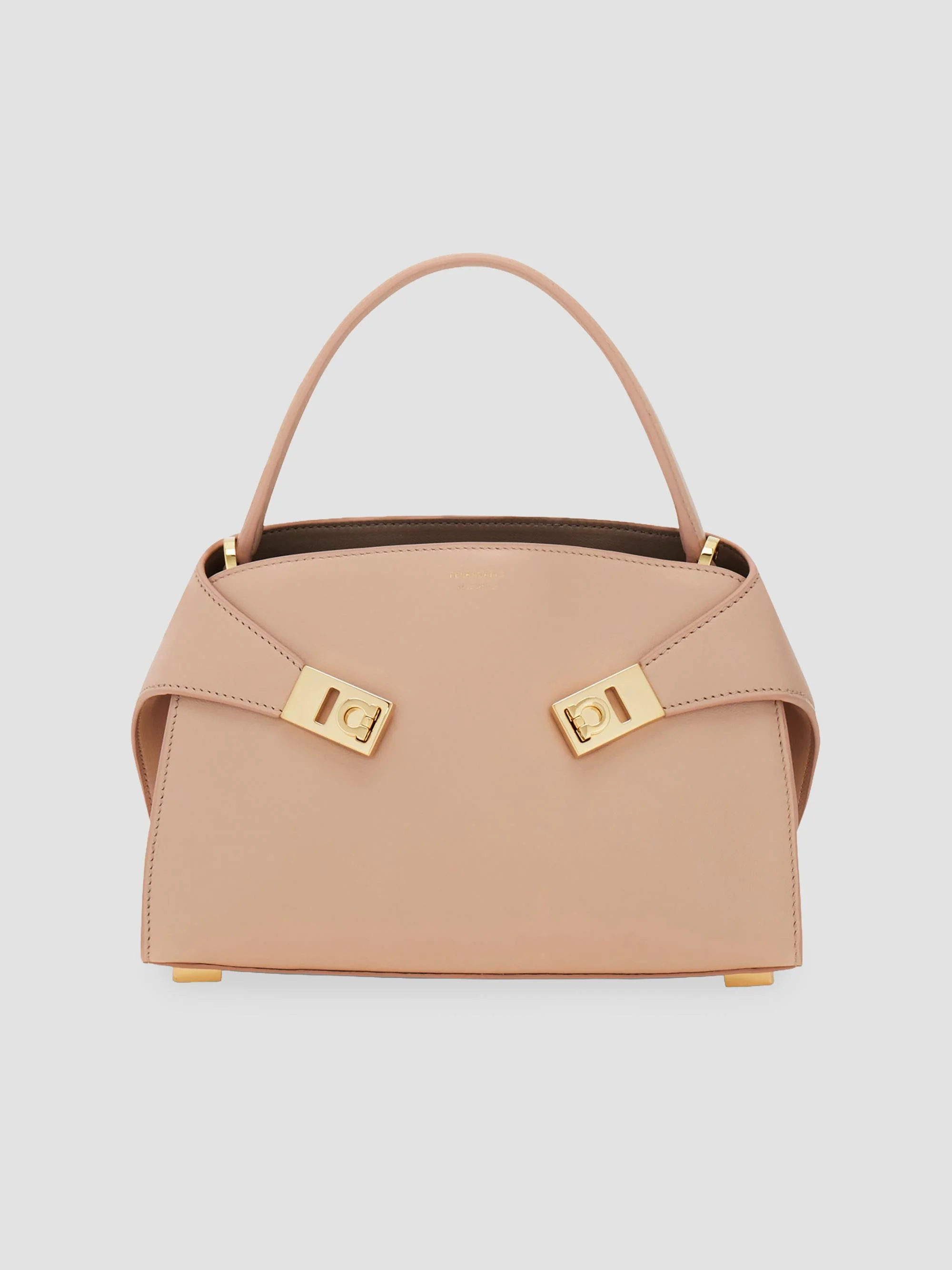 Women's Hug Mini Leather Top Handle Bag - Dusty Pink - 1