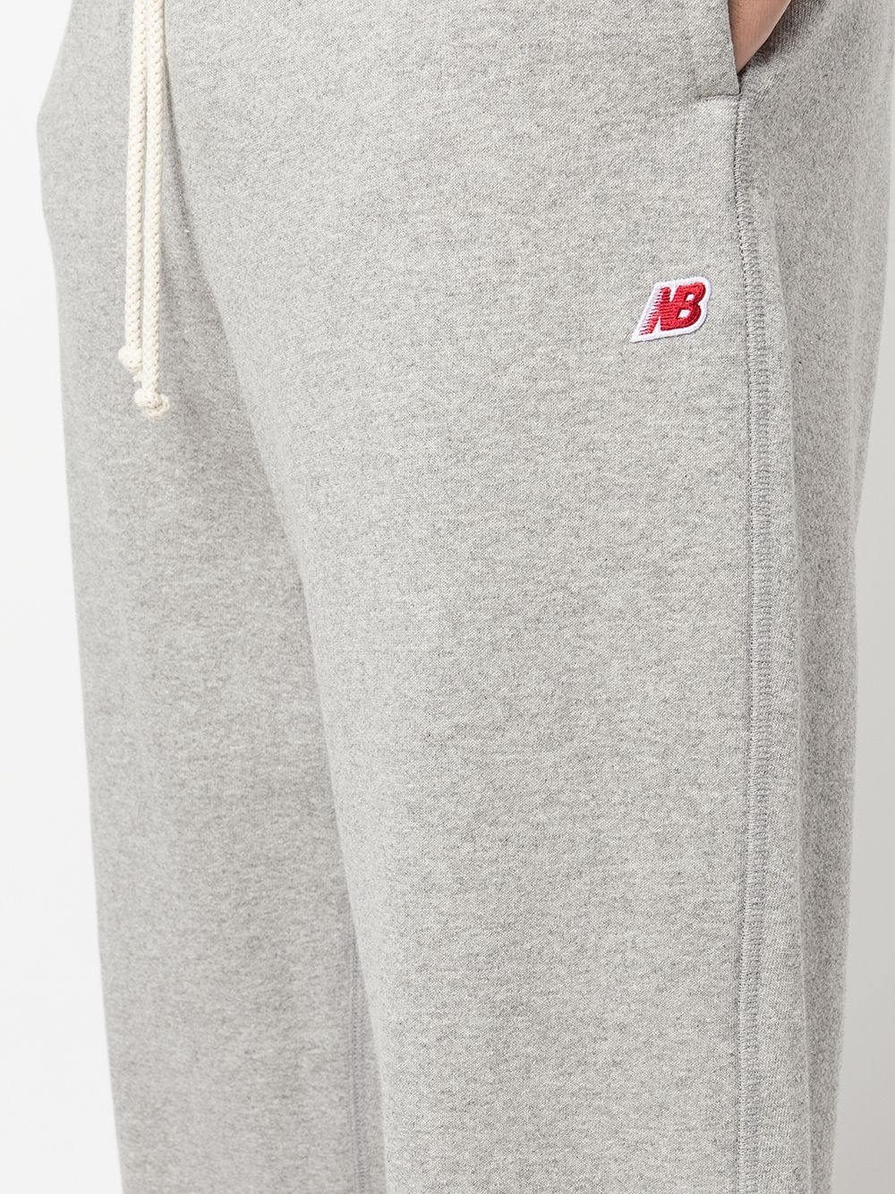 drawstring cotton track pants - 5