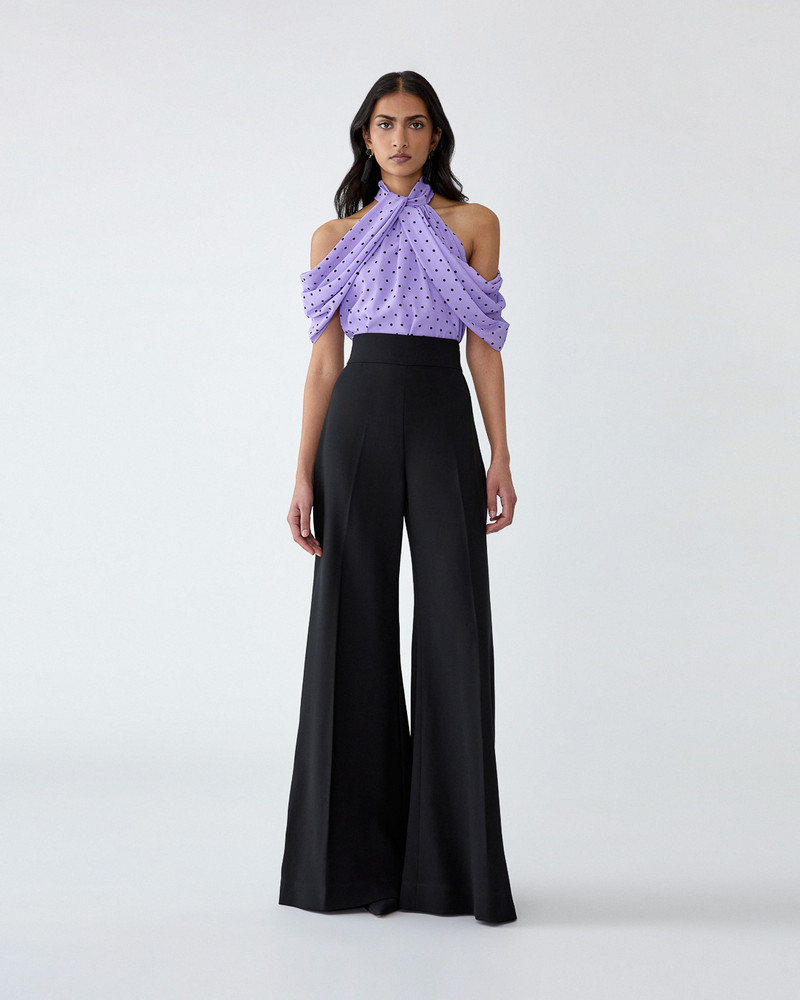 CAROLINA HERRERA Polka Dot Halterneck Top outlook