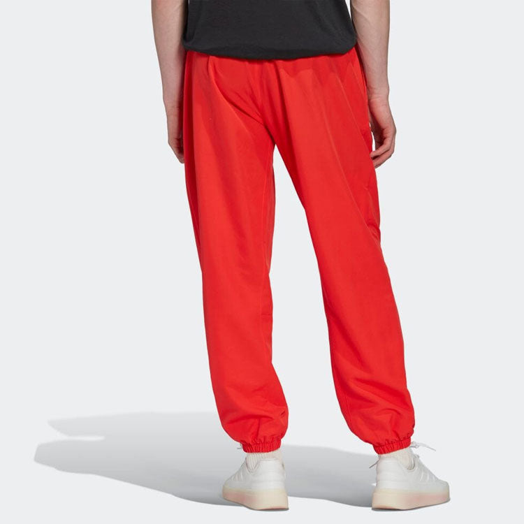 Men's adidas Solid Color Logo Bundle Feet Casual Sports Pants/Trousers/Joggers Autumn Red HG2068 - 3