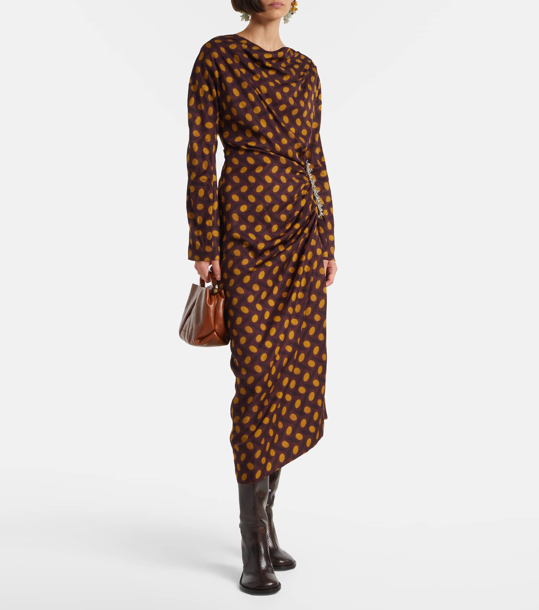 Didi embellished polka-dots midi dress - 2
