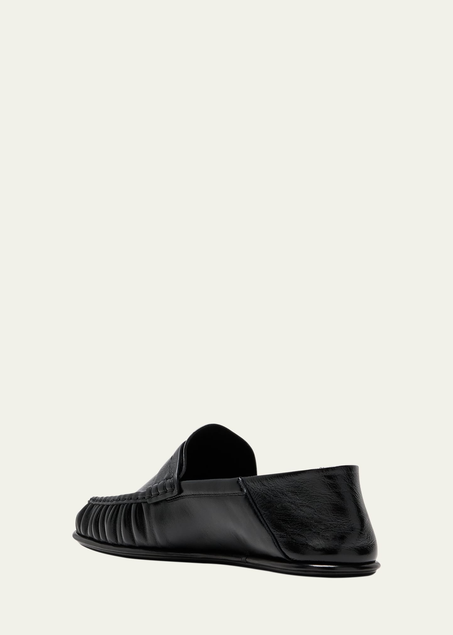 Men's Leather YSL Penny Loafers - 4
