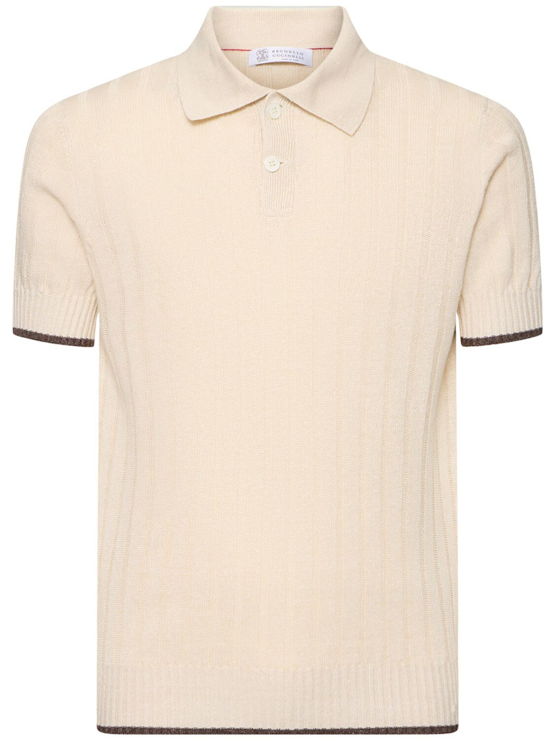 Cotton & linen polo - 1