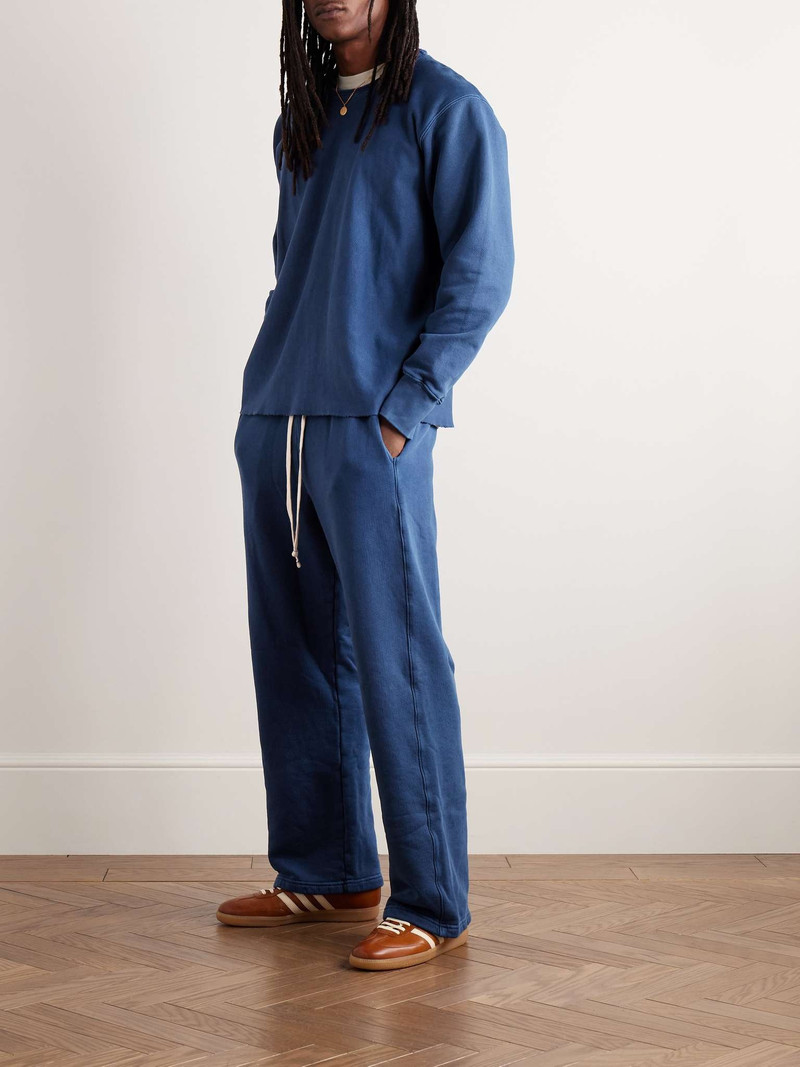 LES TIEN Garment-Dyed Cotton-Jersey Sweatshirt outlook