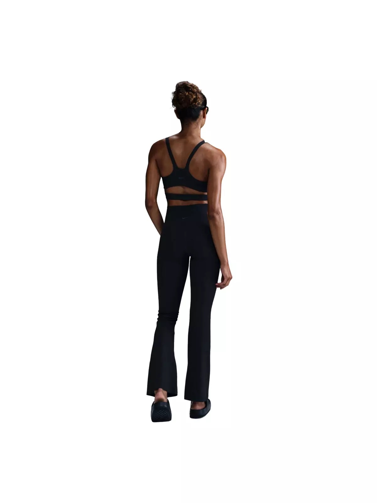 Women's Zenvy Rib Light-Support Padded Longline Sports Bra-Black - 5