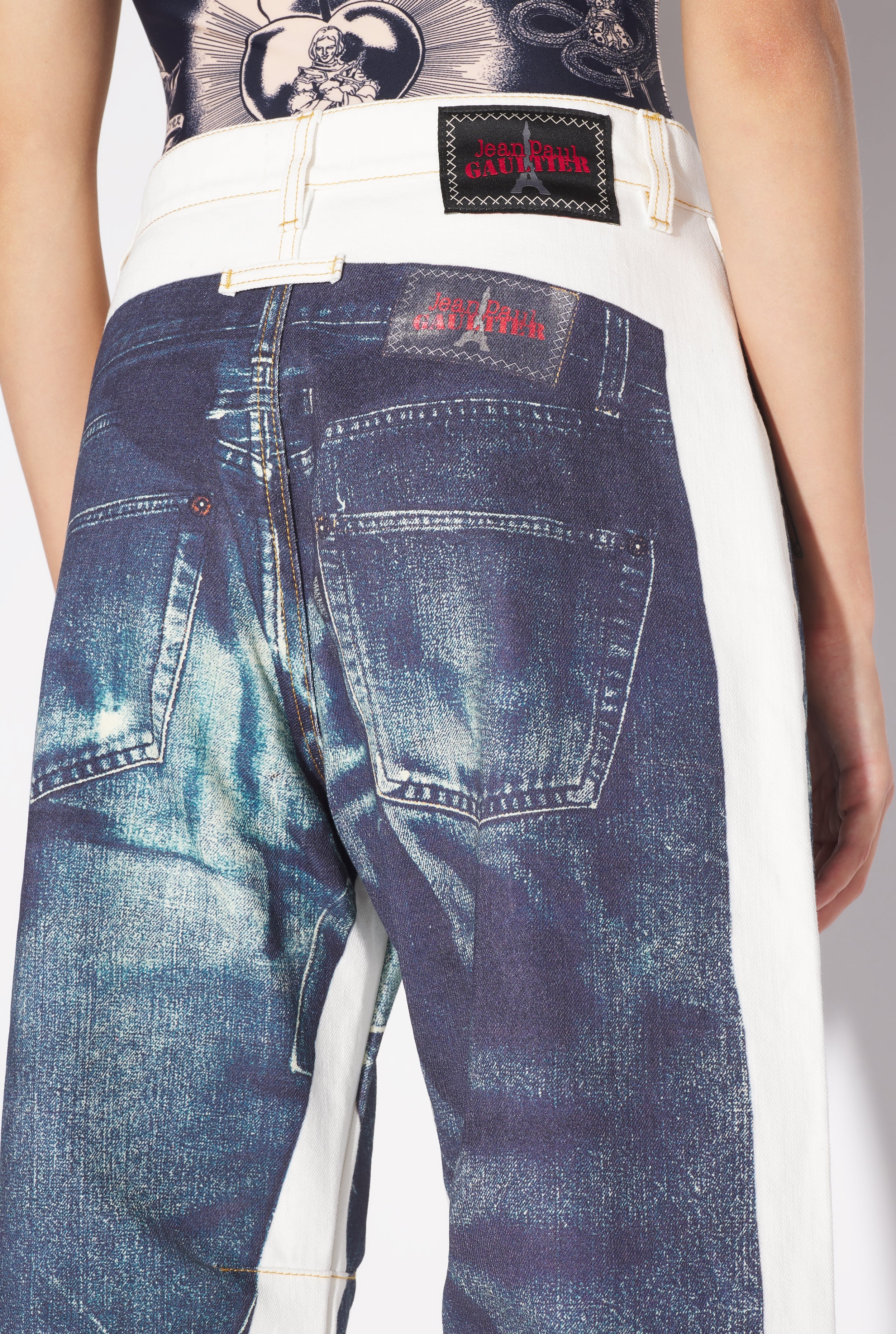 THE WHITE TROMPE L’OEIL DENIM JEANS - 5