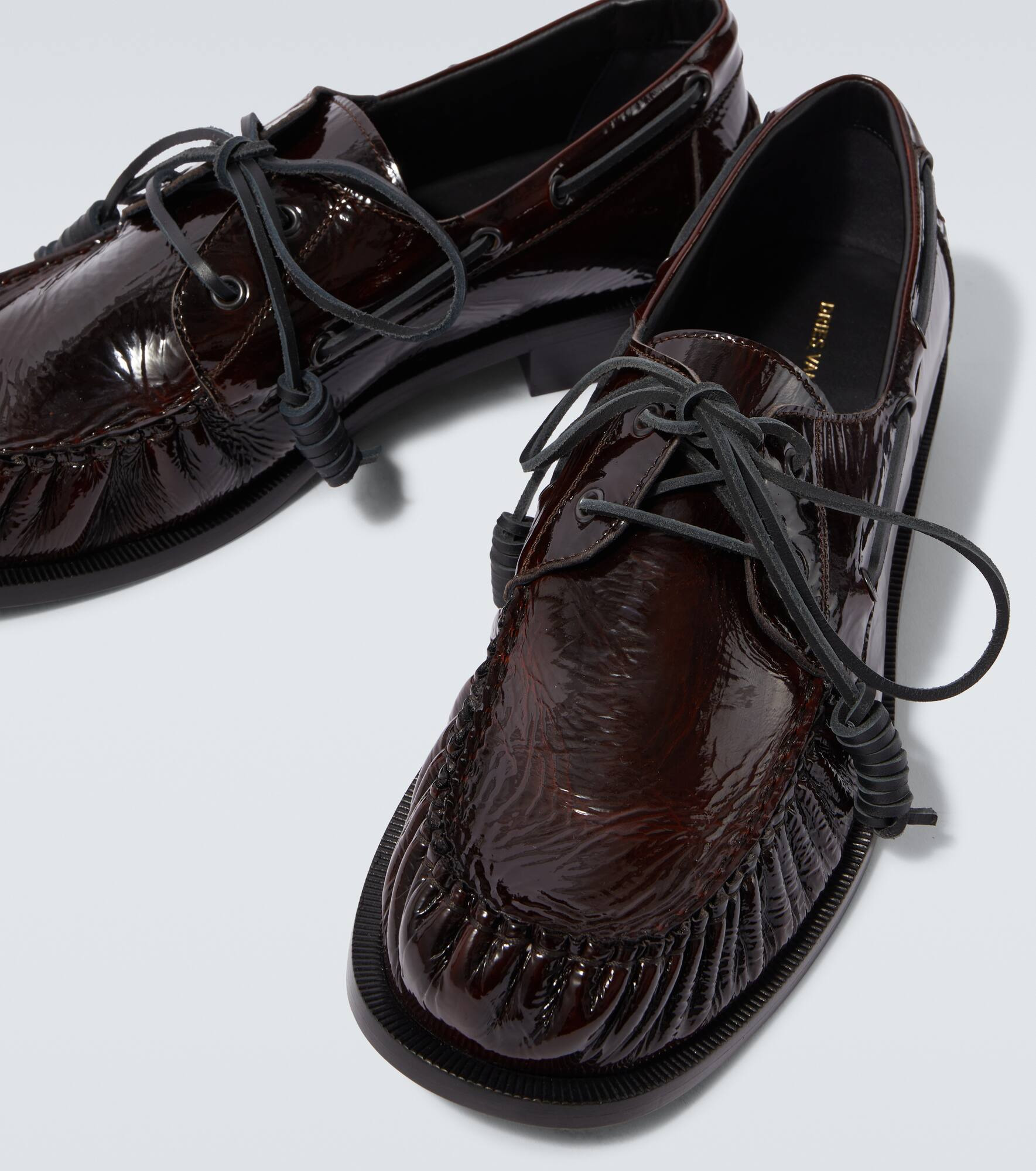 Patent leather boat shoes - 3