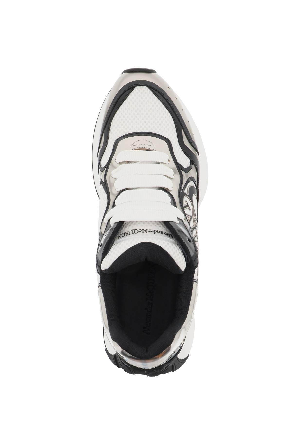 ALEXANDER MCQUEEN - LEATHER SPRINT RUNNER SNEAKERS - 3