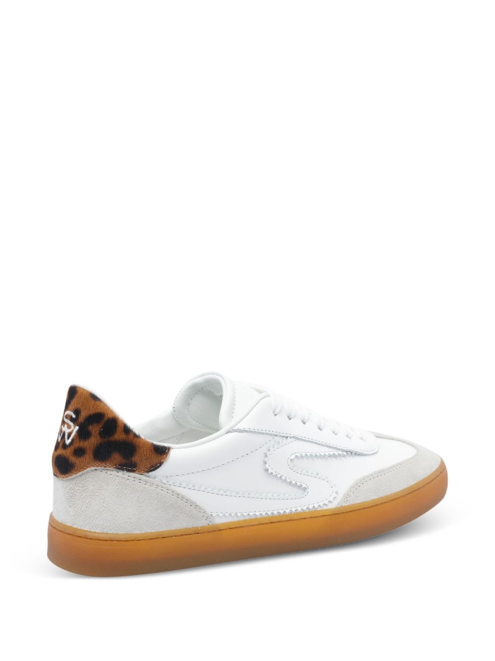 leopard-print leather sneakers - 3