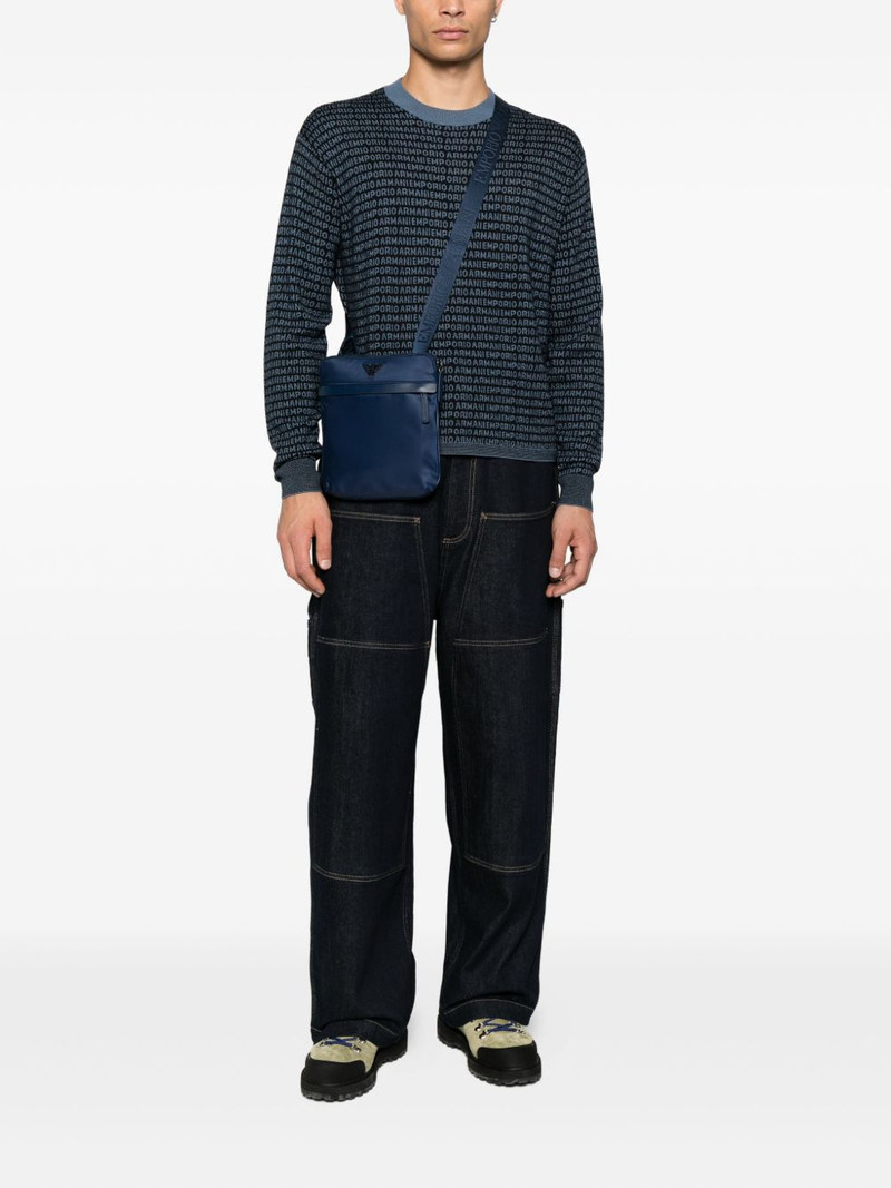 EMPORIO ARMANI logo-print wool sweater outlook