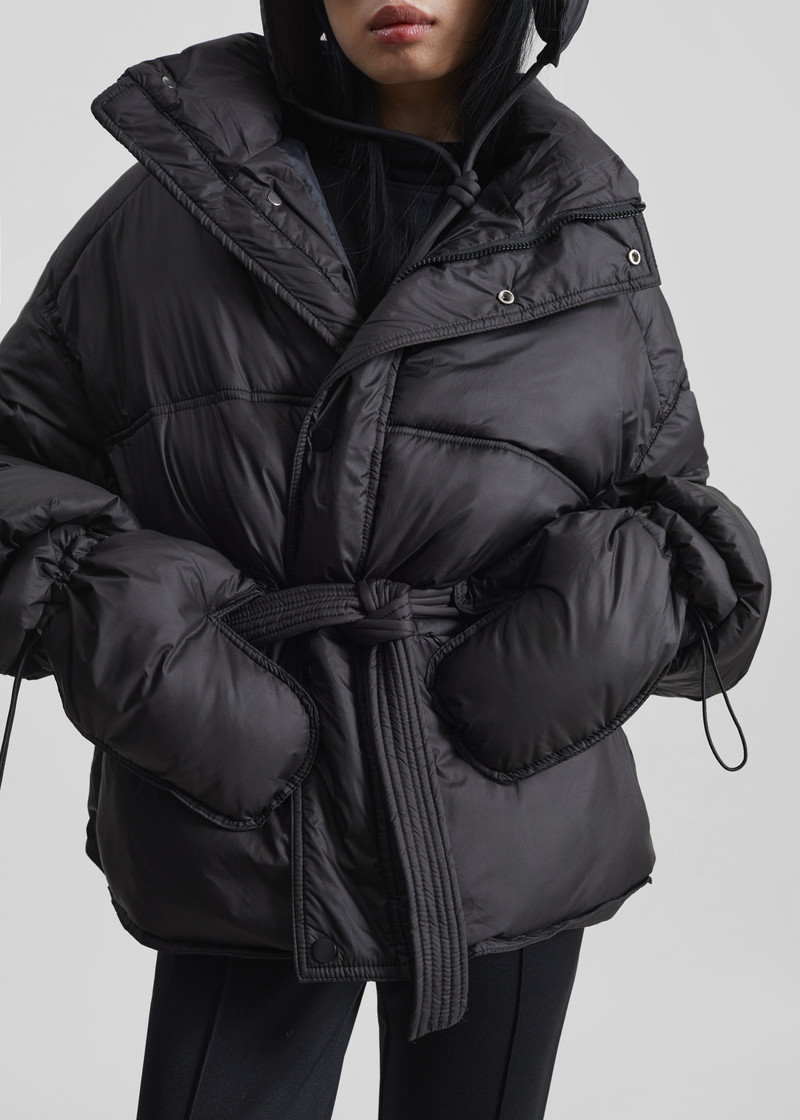 Moena Puffer Jacket & Accessories Set - Black 4