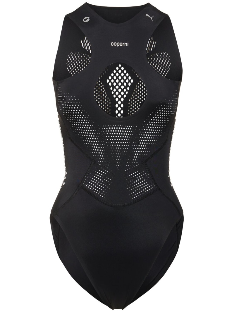 Logo one piece bodysuit - 1