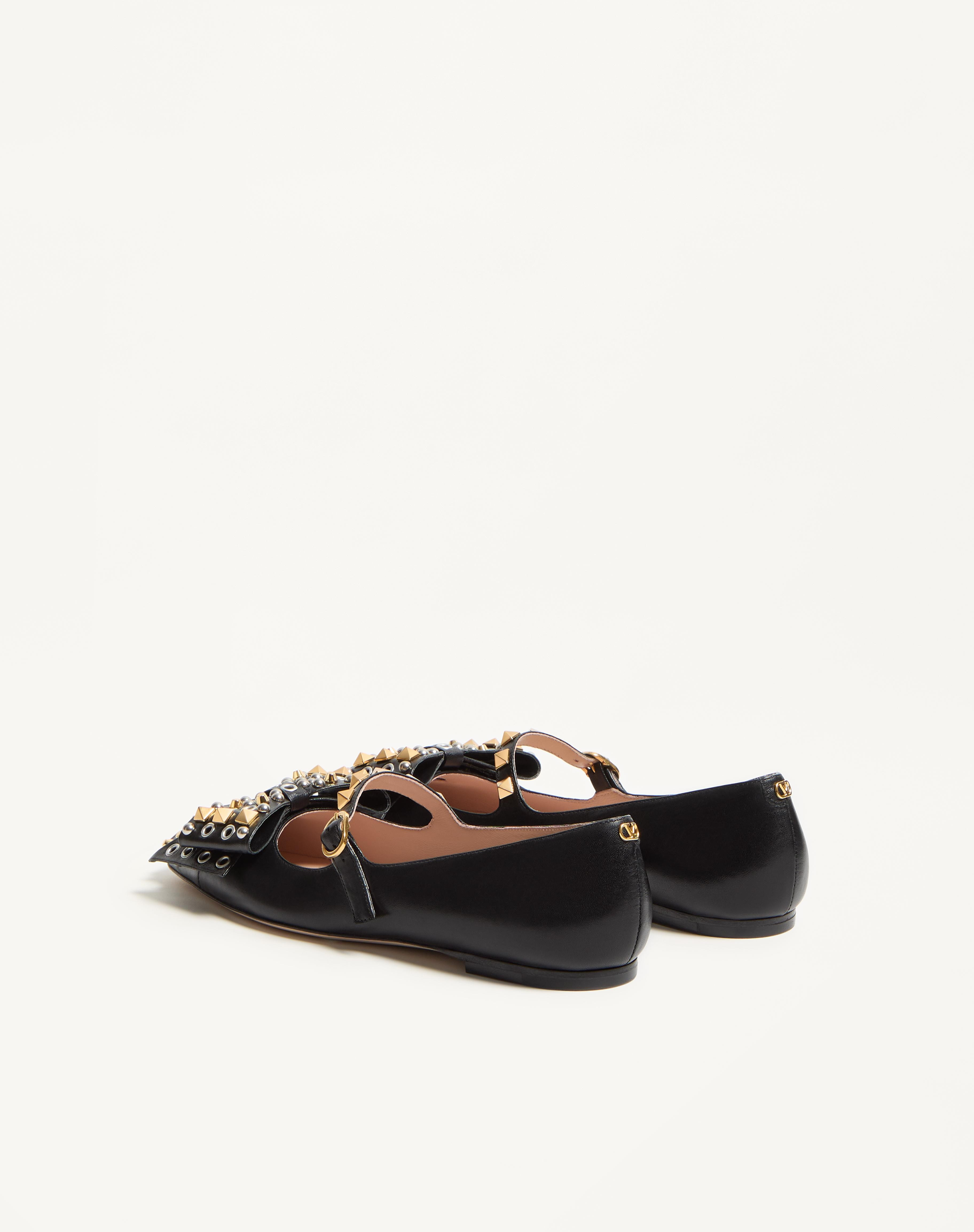 MARY-JANE BOWOW BALLERINA IN KIDSKIN WITH STUDS - 5