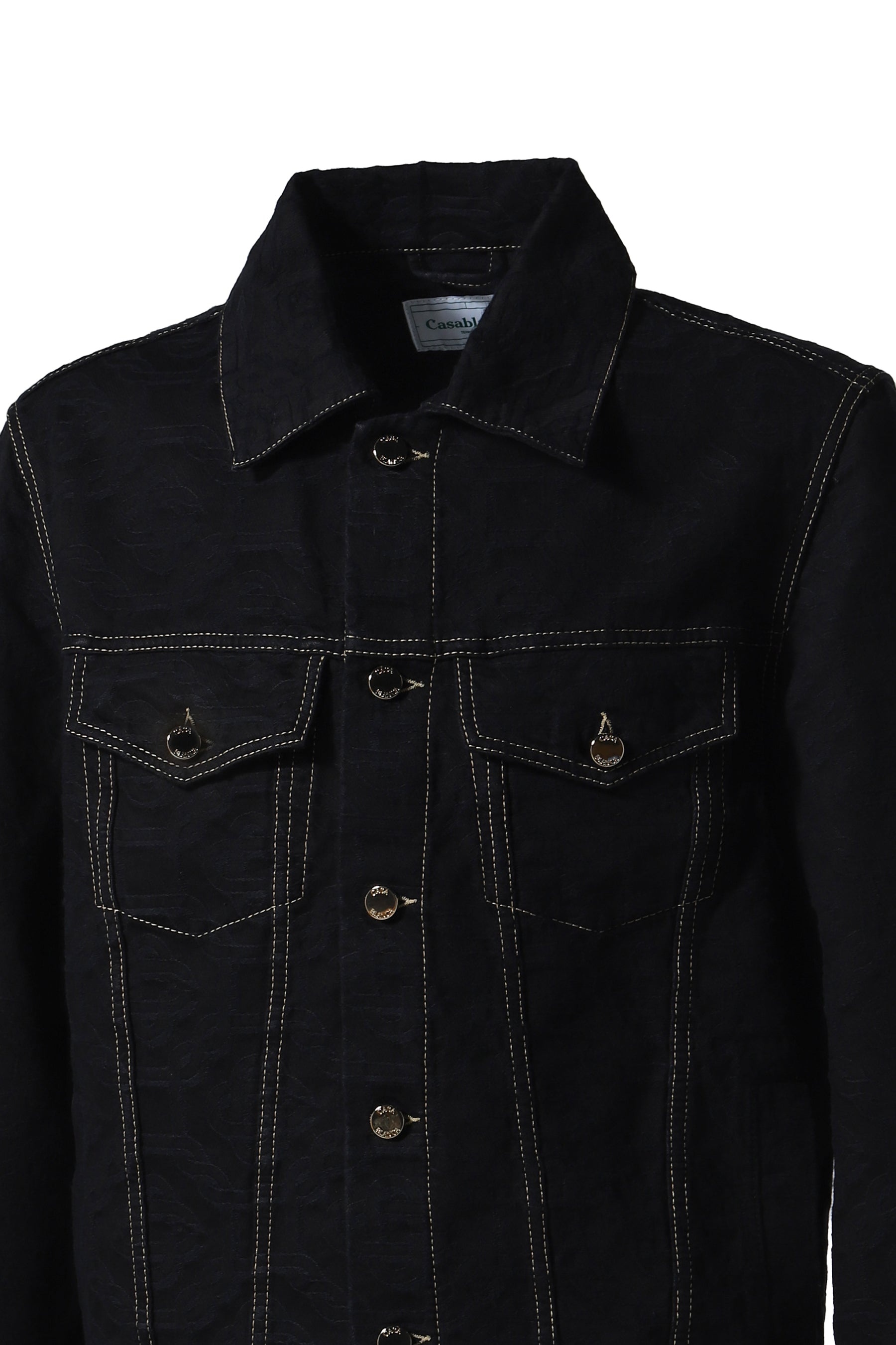 JACQUARD DENIM JACKET / BLK MONOGRAM - 4