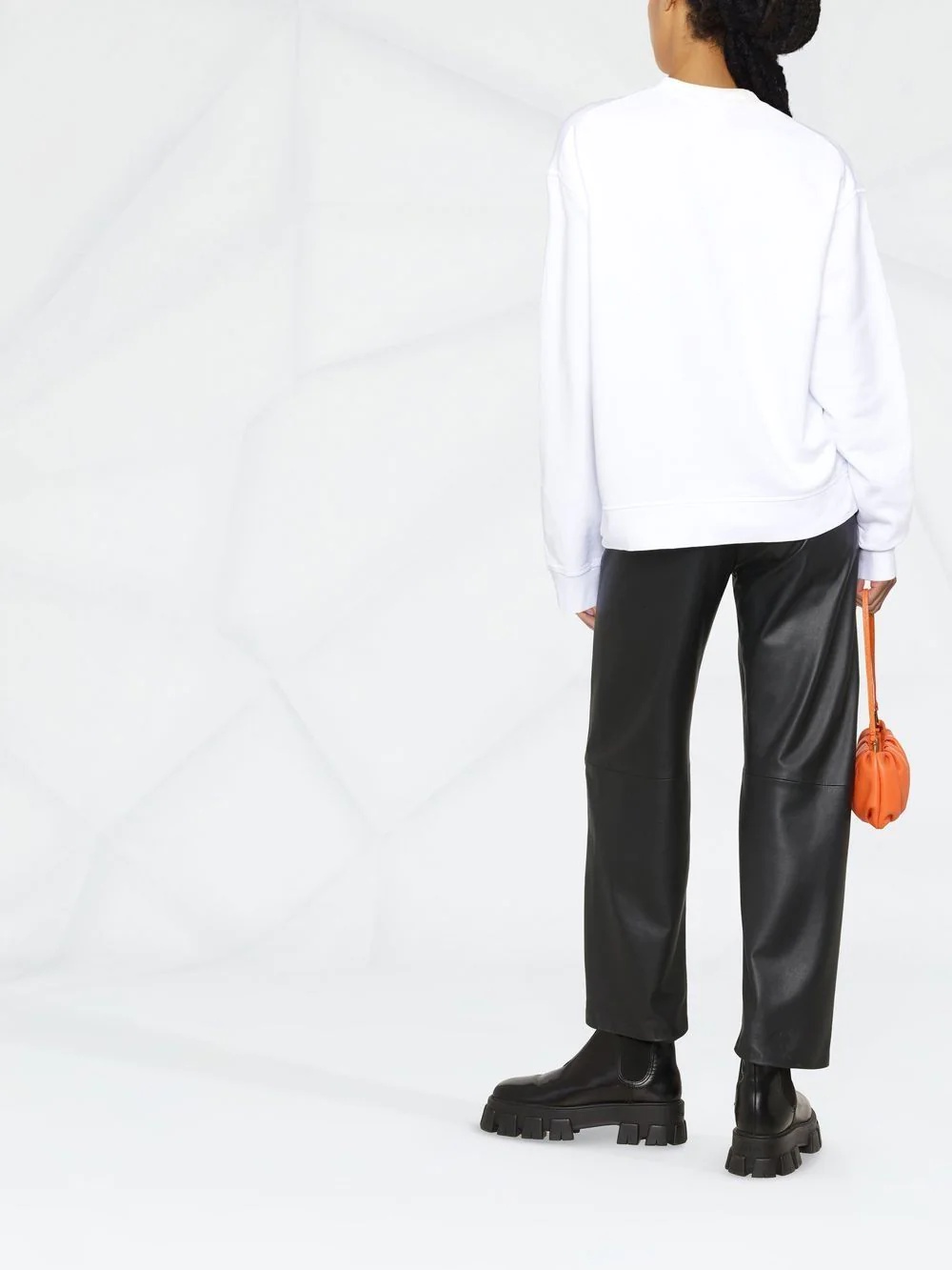 logo-print cotton sweatshirt - 3