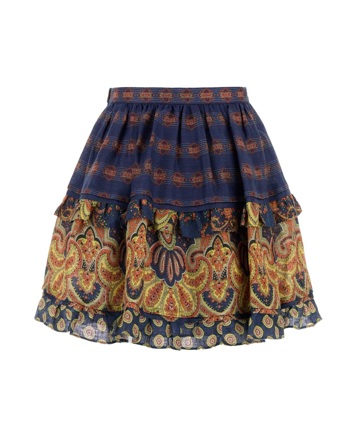 Printed Linen Skirt - 2