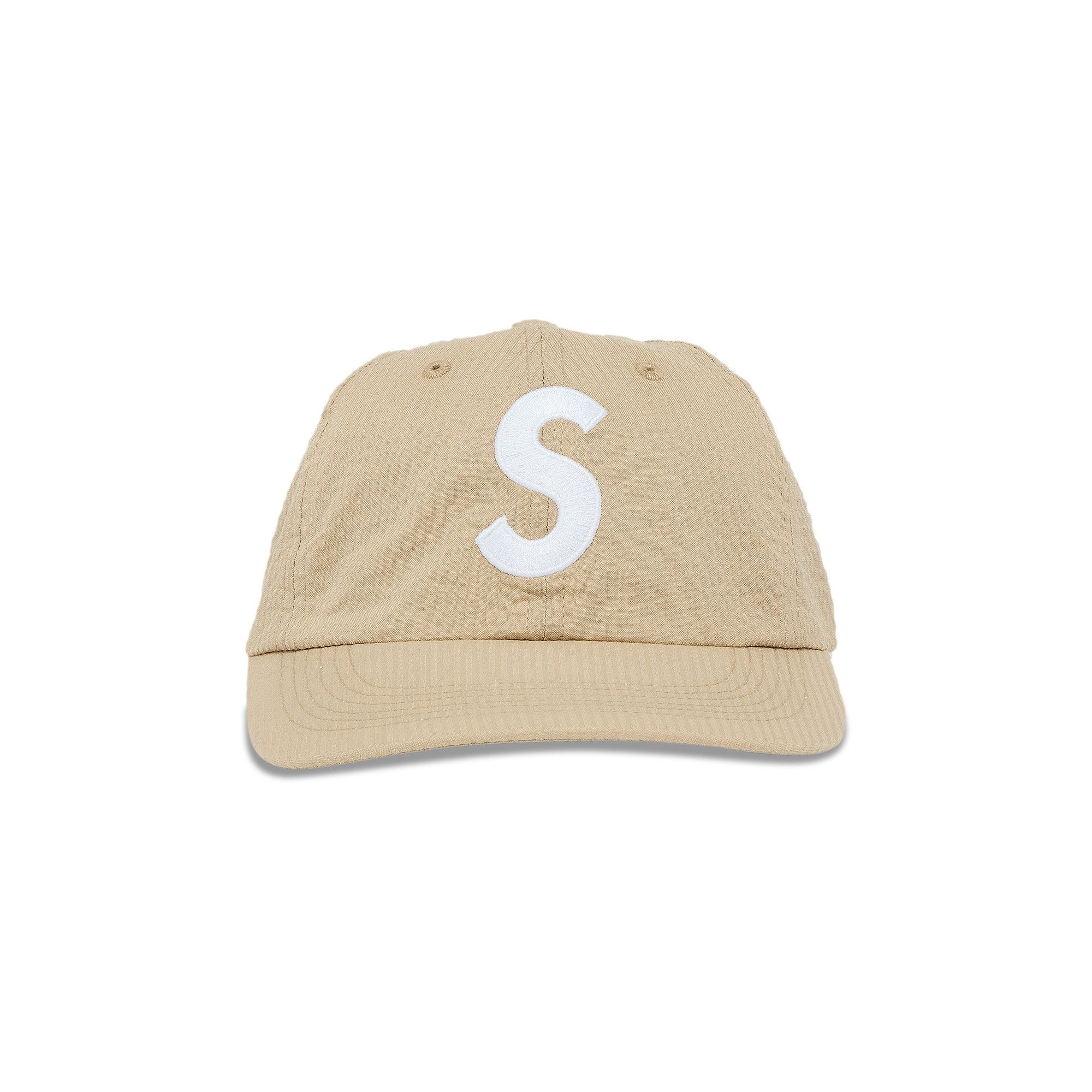 Supreme Seersucker S Logo 6-Panel 'Tan' - 1