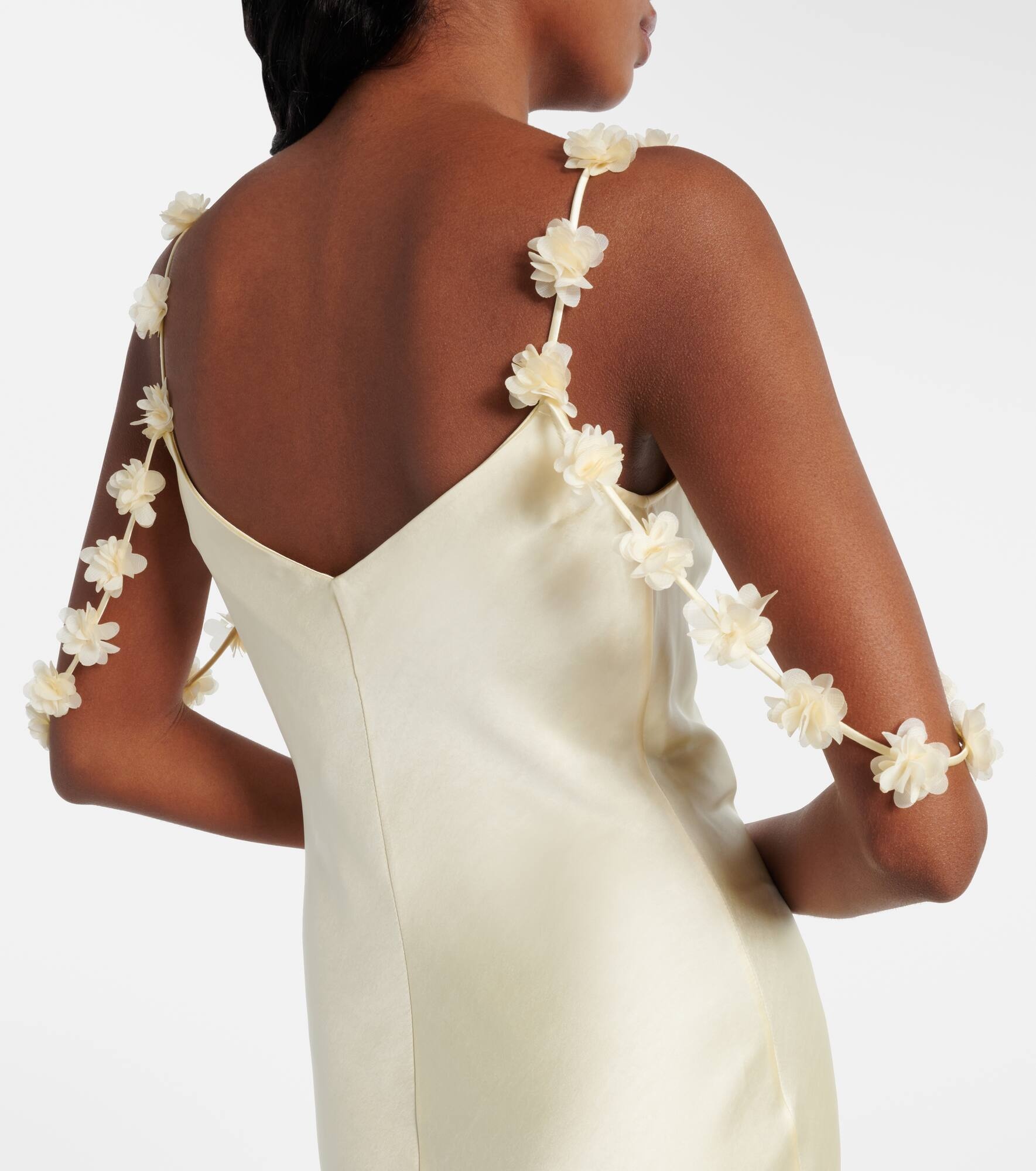 Floral satin gown - 6