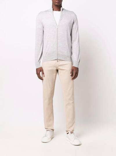 Brunello Cucinelli zip-up cashmere-silk jumper outlook