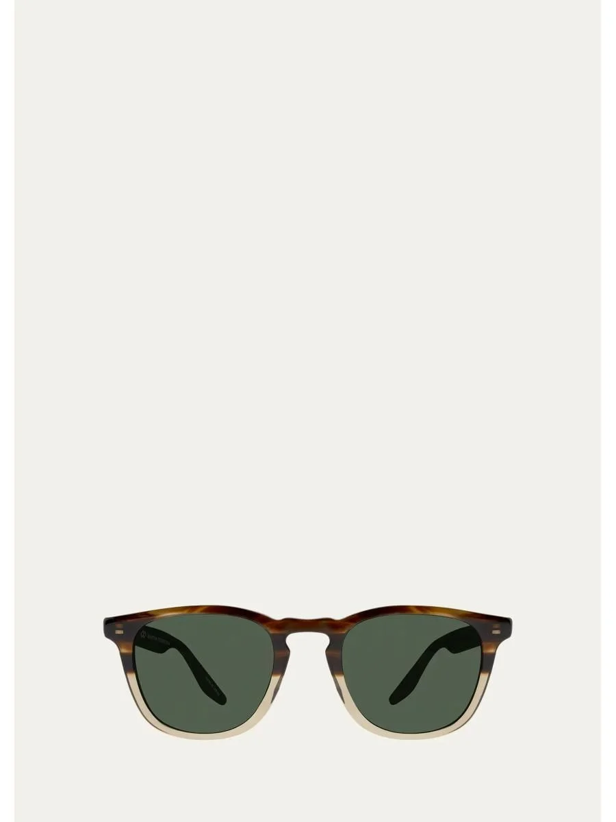 Men's Dino Acetate Keyhole-Bridge Square Sunglasses - 1