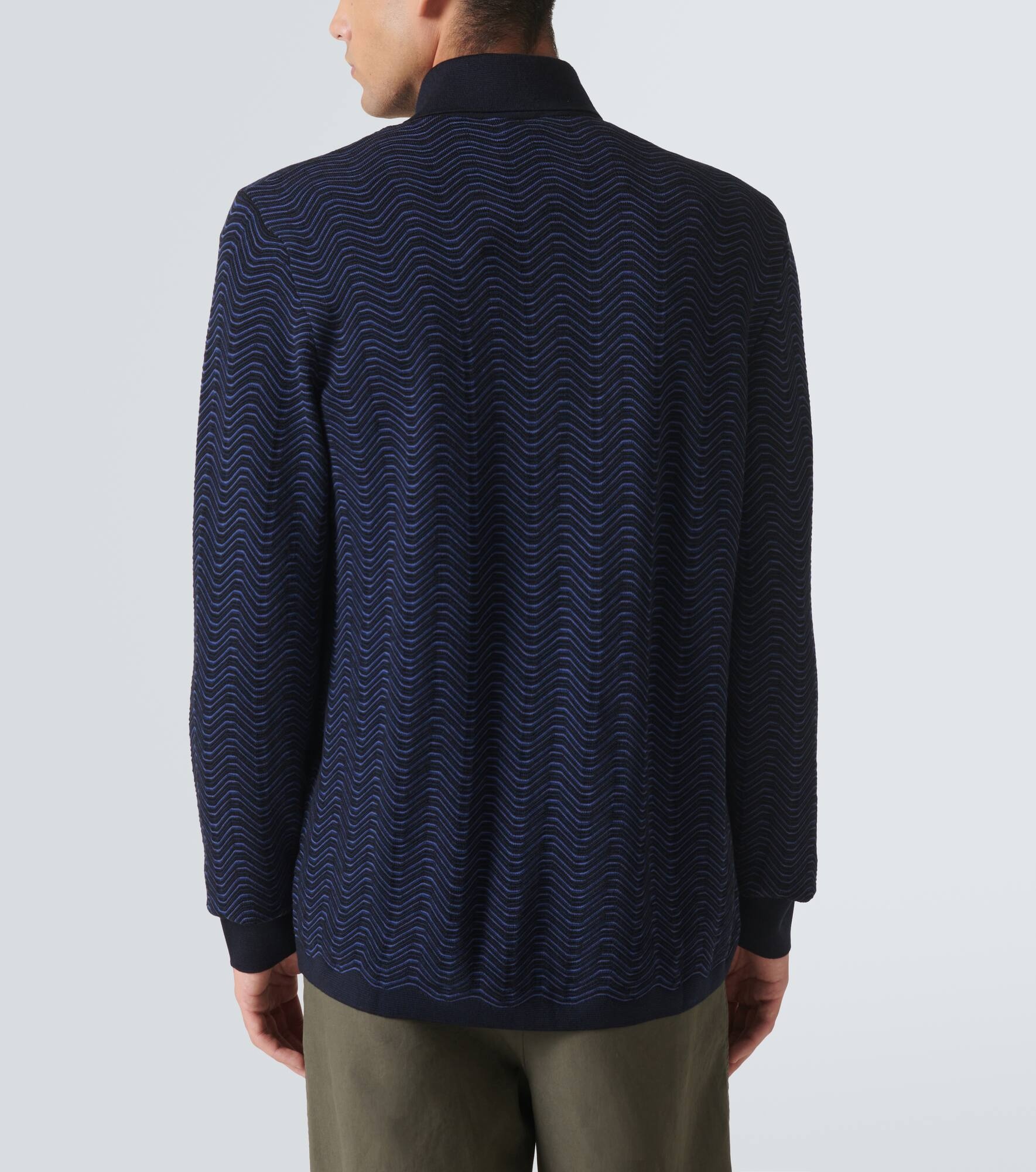 Jacquard wool-blend shirt - 4