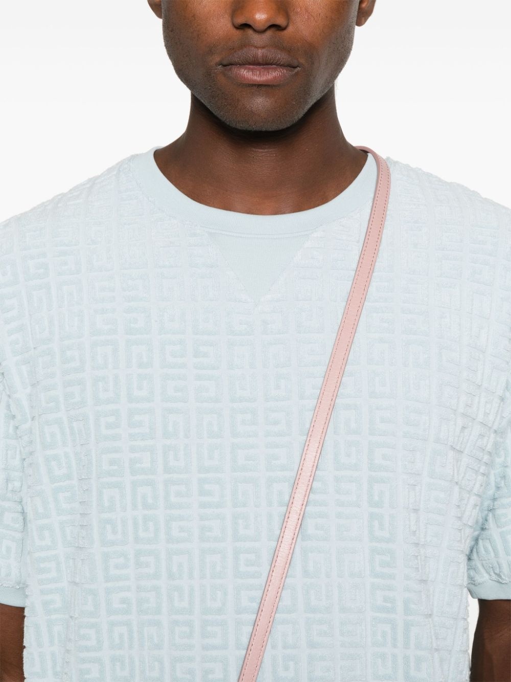 jacquard-pattern towelling-finish T-shirt - 5
