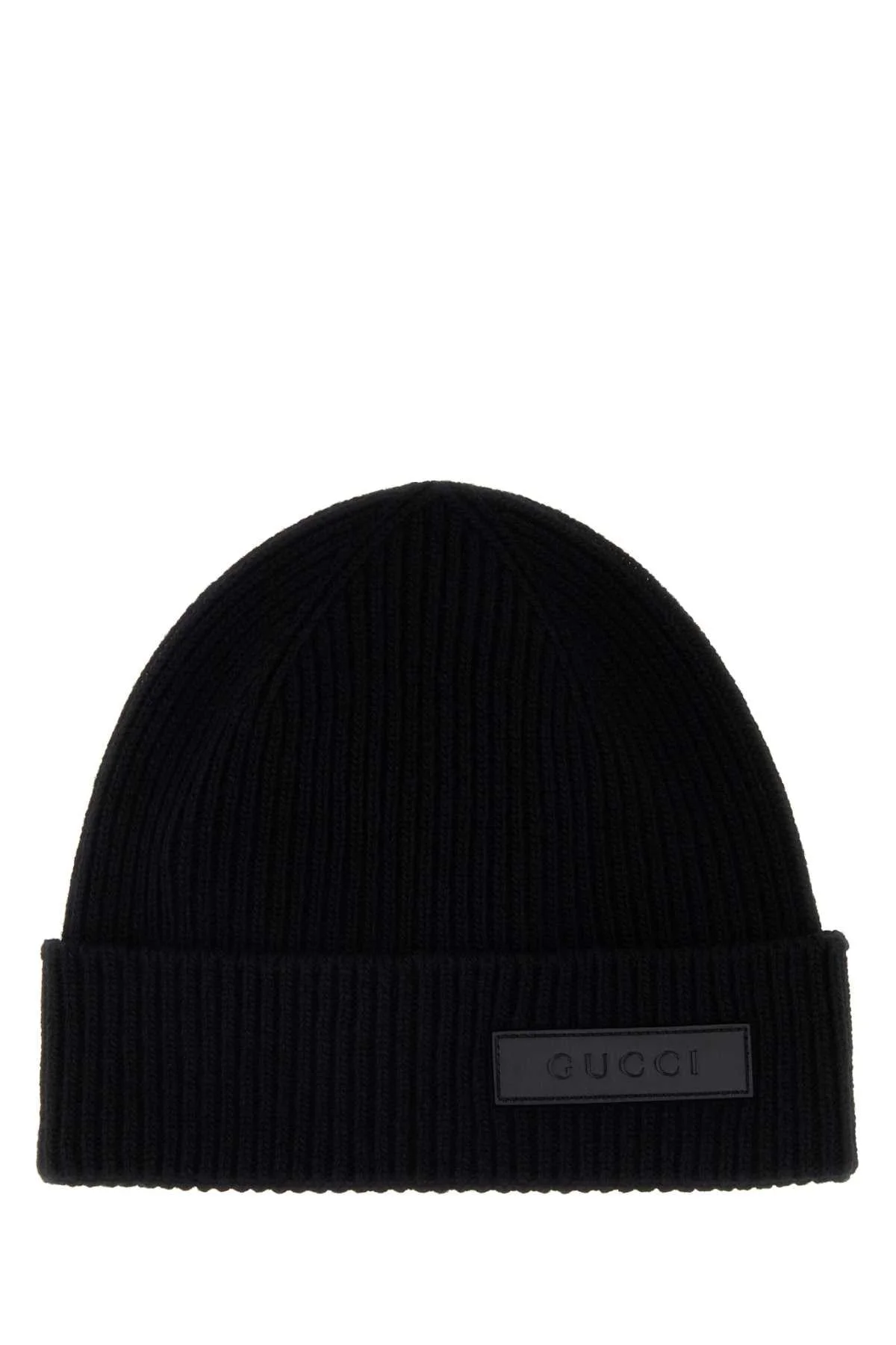 Gucci Men Black Wool Beanie Hat - 1