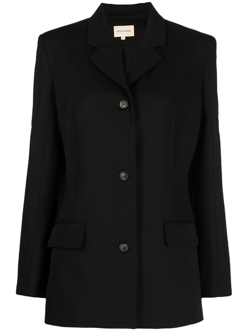 single-breasted virgin-wool blazer 1