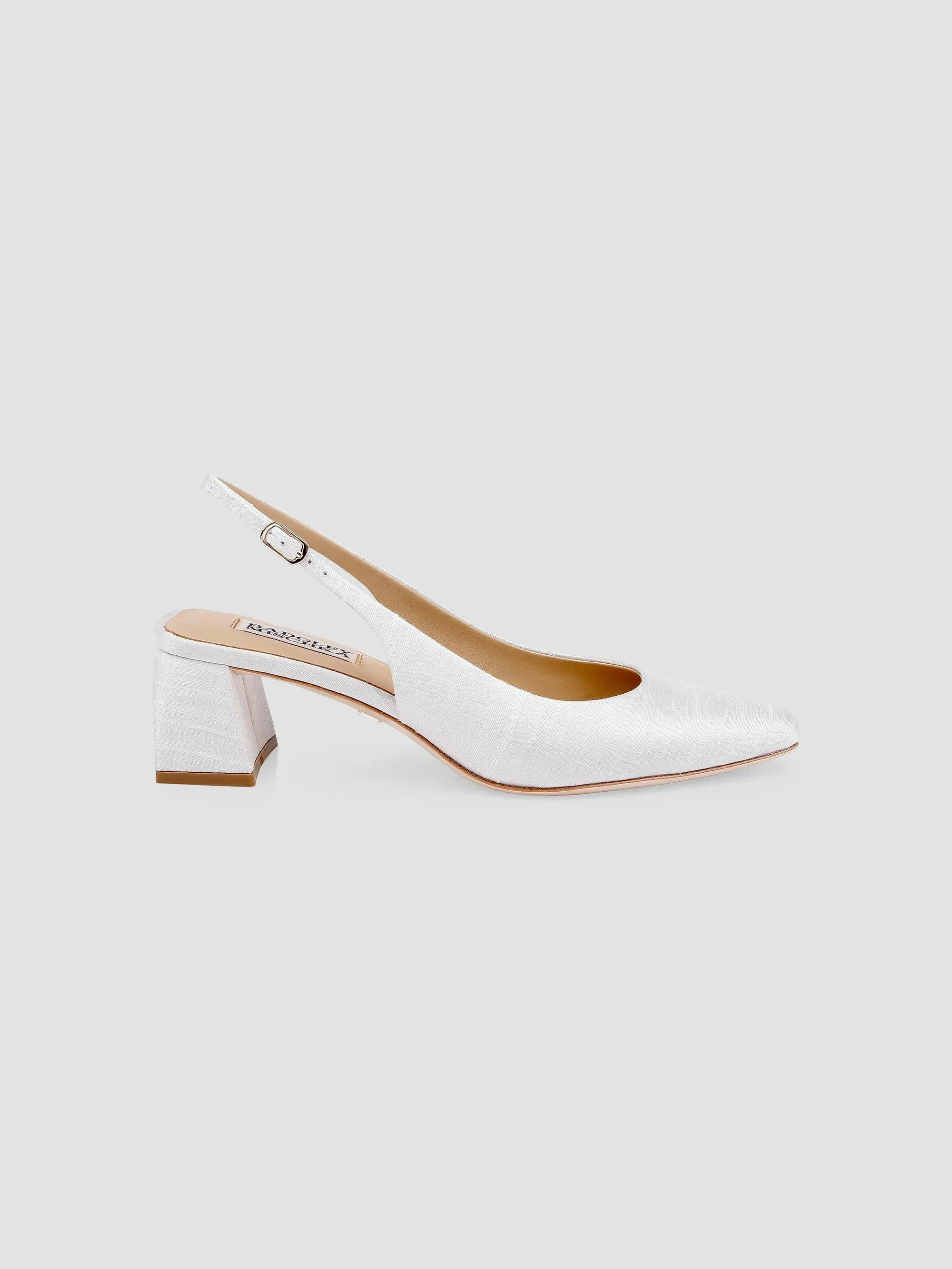 Women's Oaklee 50MM Silk Slingback Pumps - Ivory Silk - 1