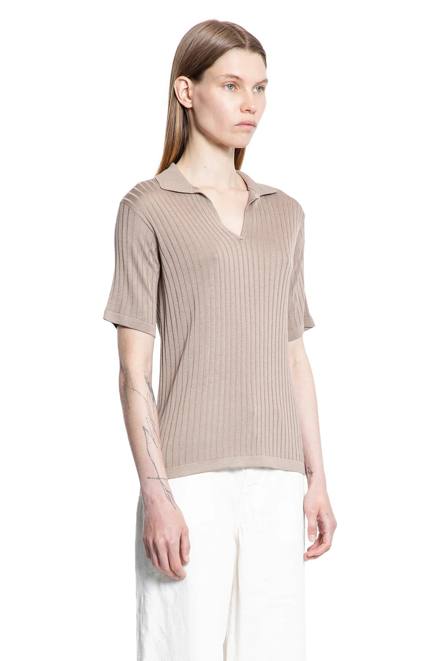 Kaiomi-Polo-Top-In-Silk-And-Viscose - 2