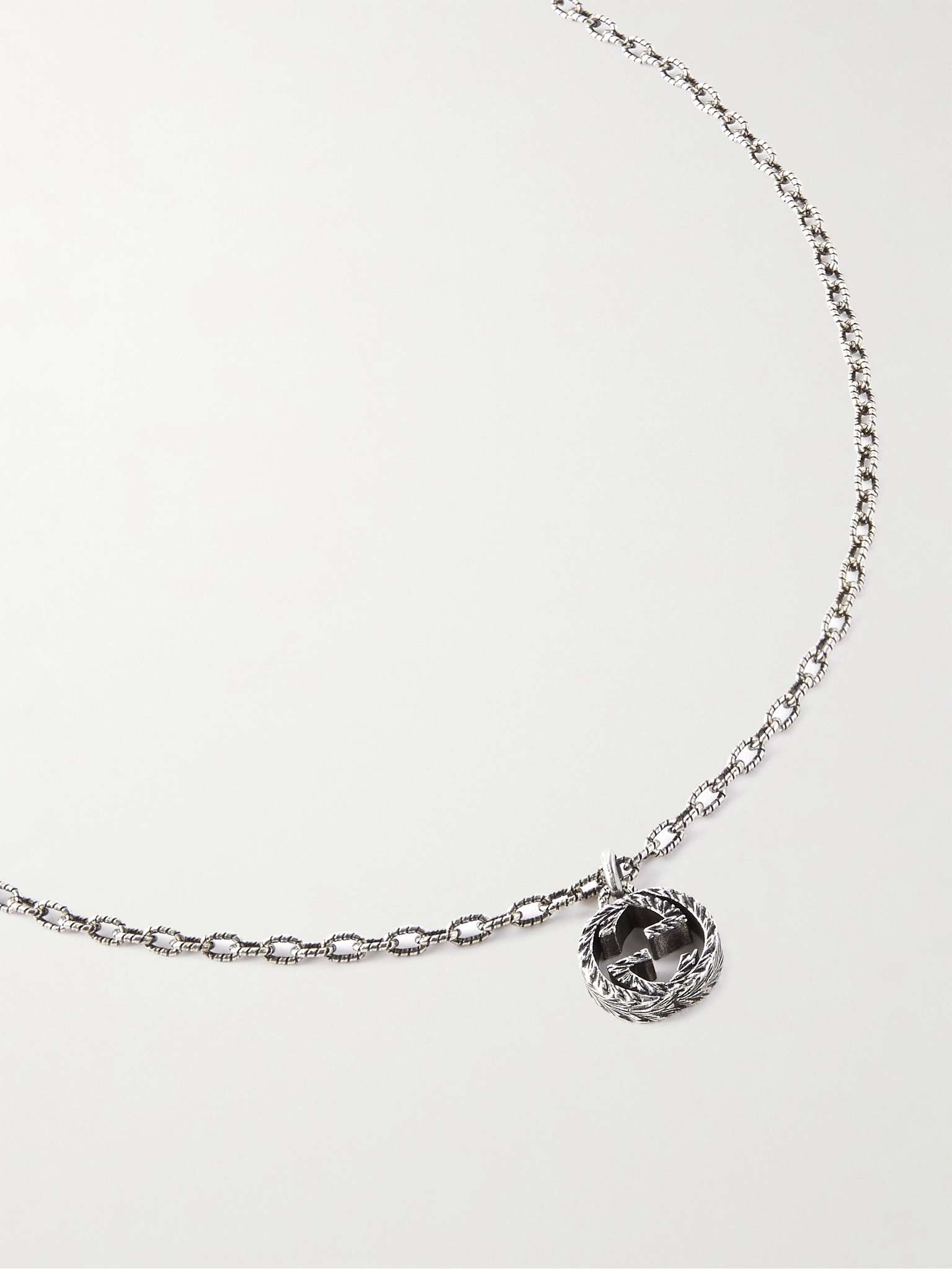Burnished Sterling Silver Pendant Necklace - 1