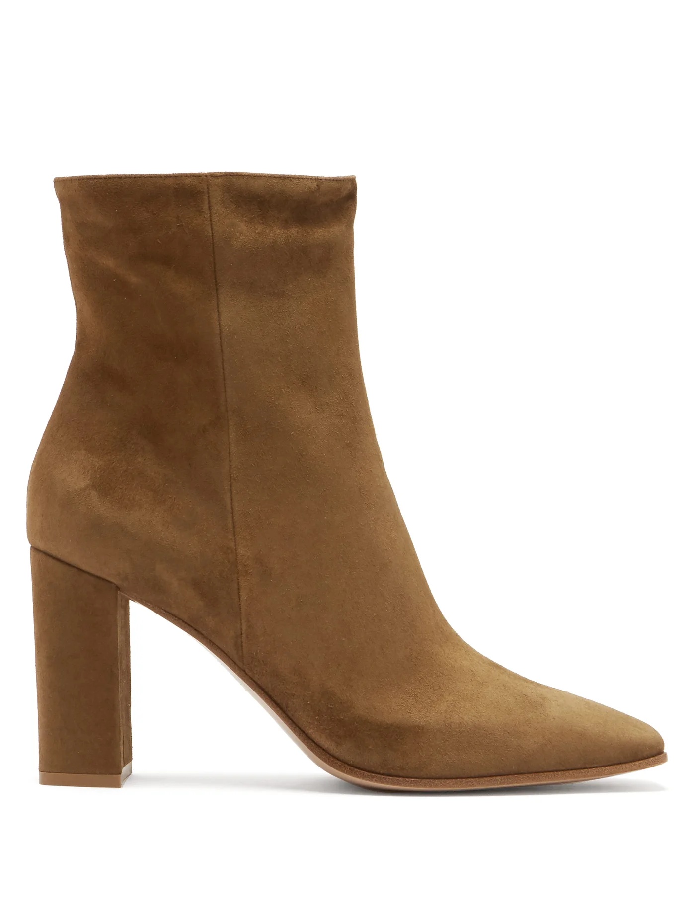 Square-toe 85 suede ankle boots - 1