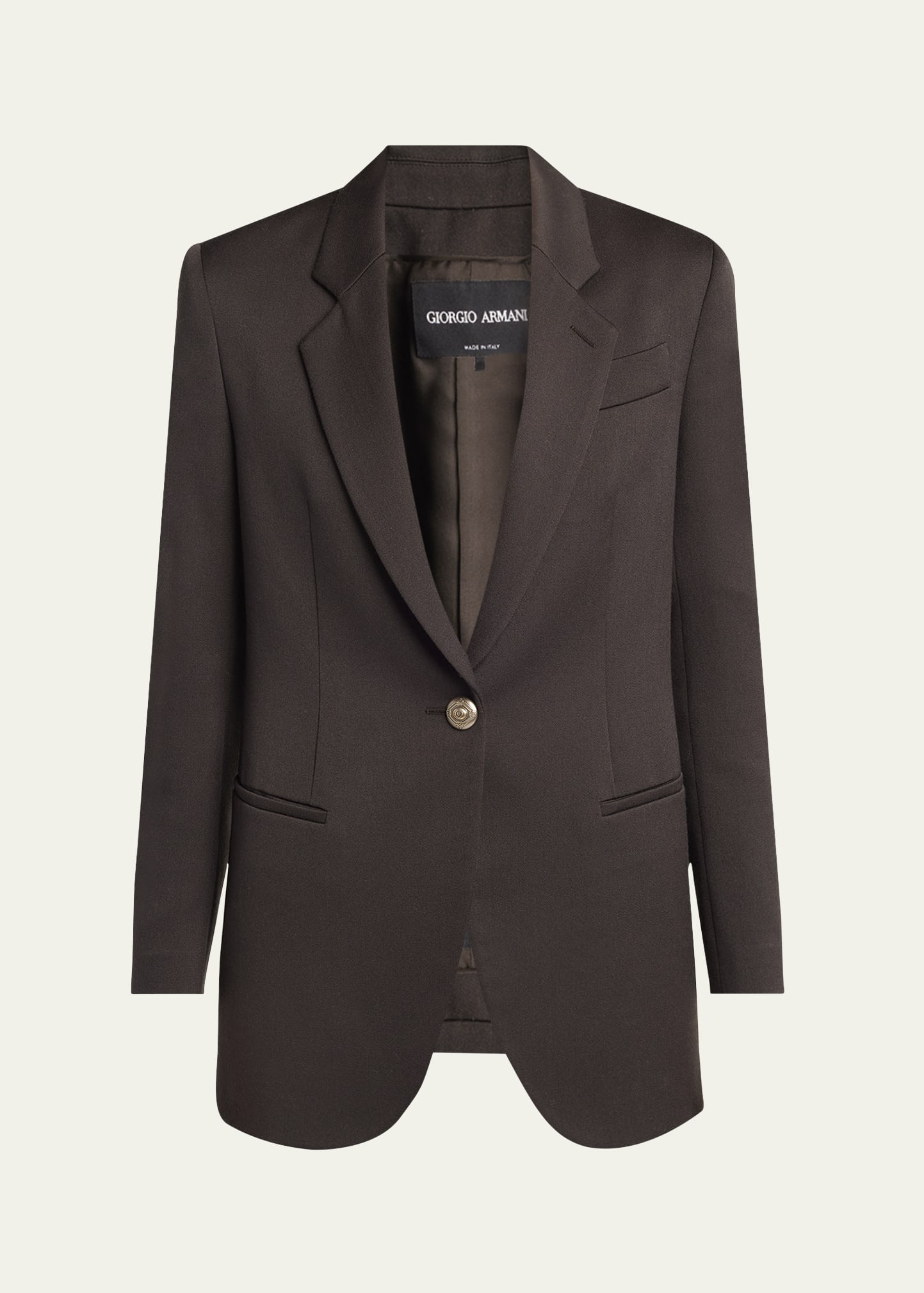 Virgin Wool Single-Breasted Blazer - 1