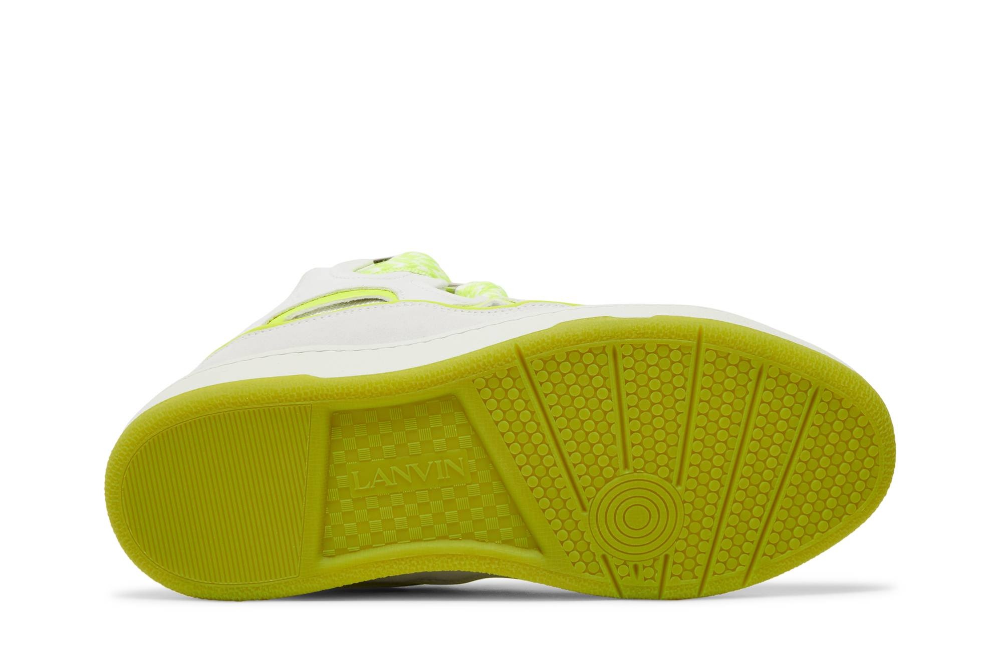 Lanvin Curb Sneakers 'White Fluo Yellow' - 4