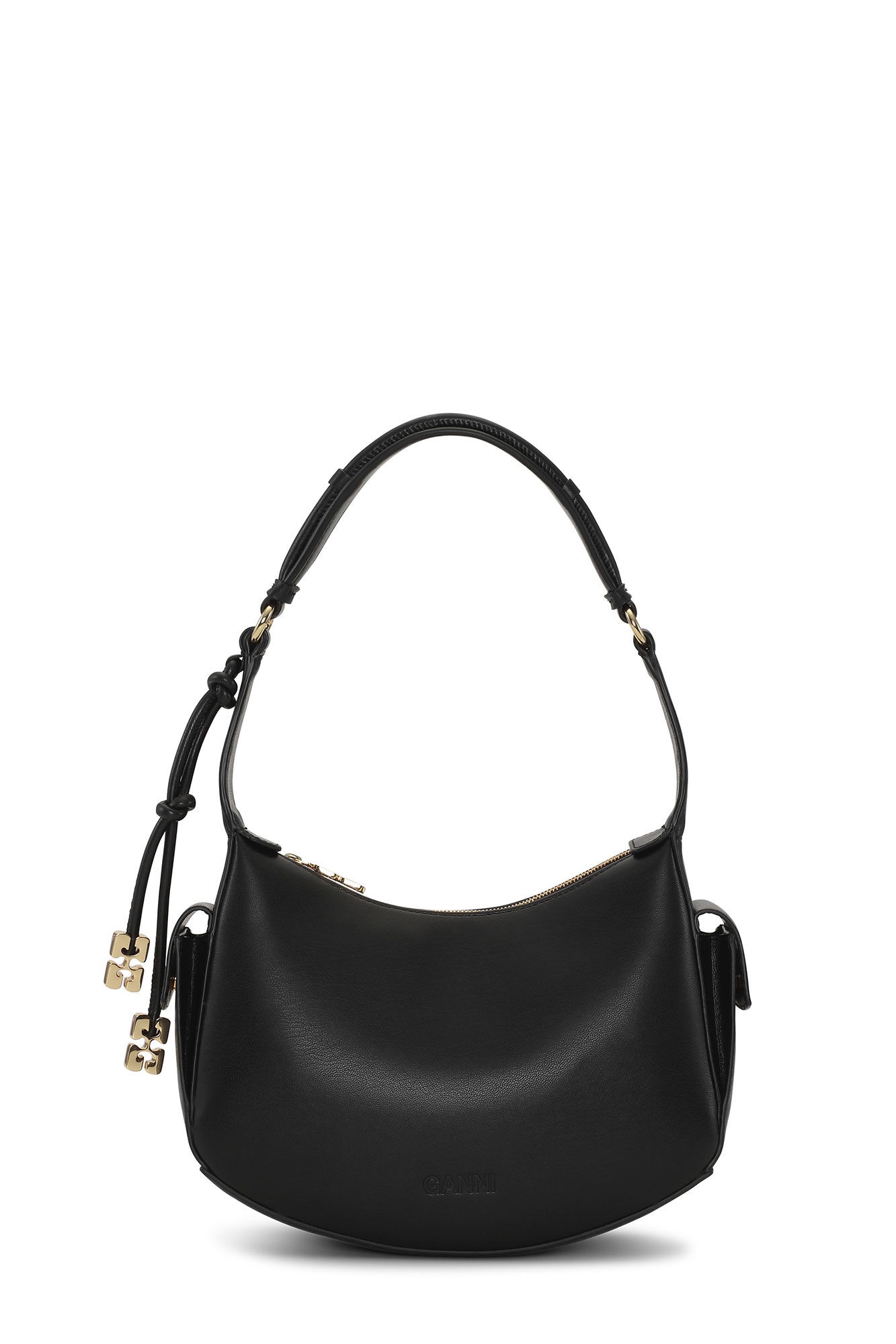 BLACK GANNI SWING SHOULDER BAG - 1