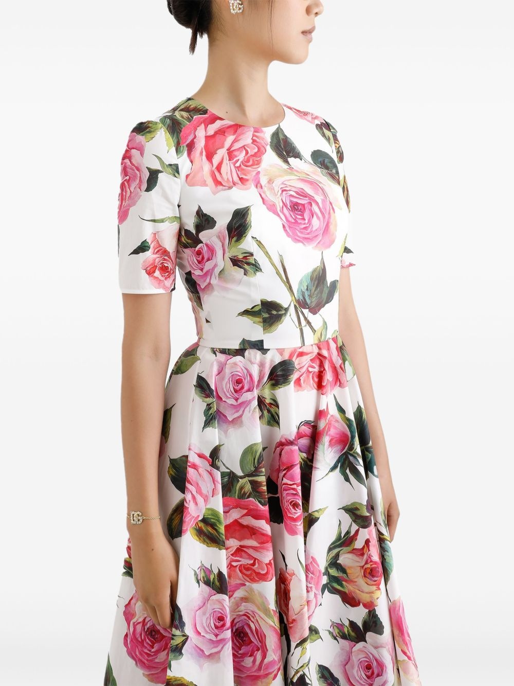 floral-print midi dress - 4