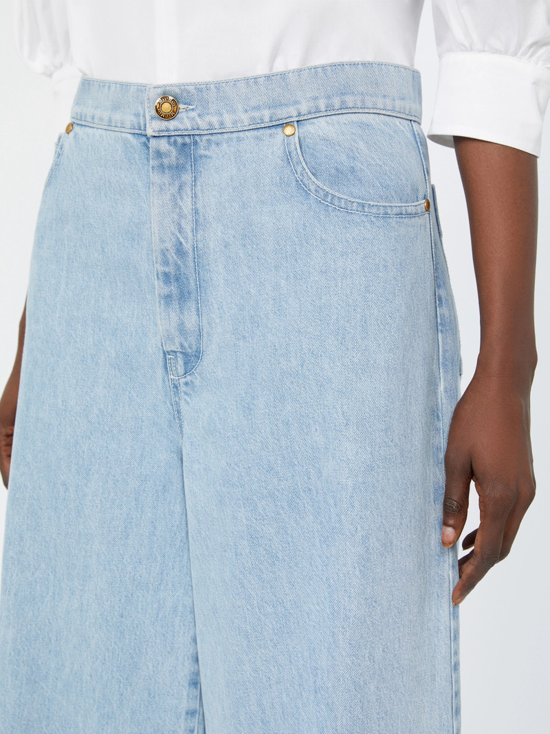 AFFARI Wide leg denim jeans - LIGHT BLUE 5