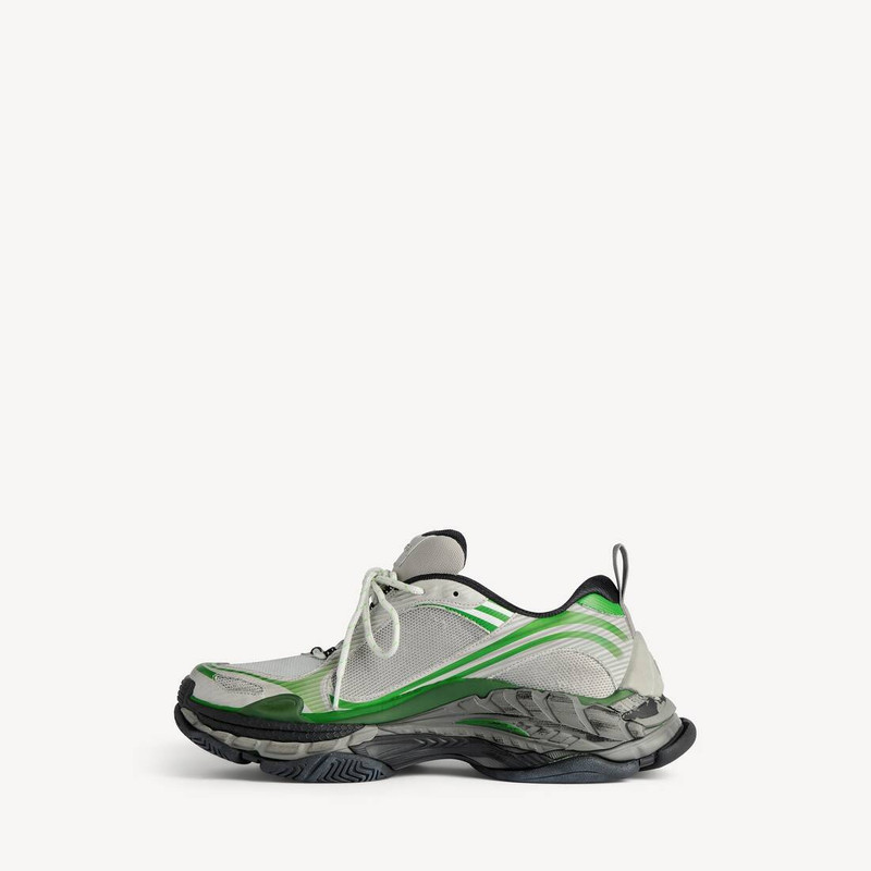 BALENCIAGA Men's Triple S.2 Sneaker in Grey/green outlook