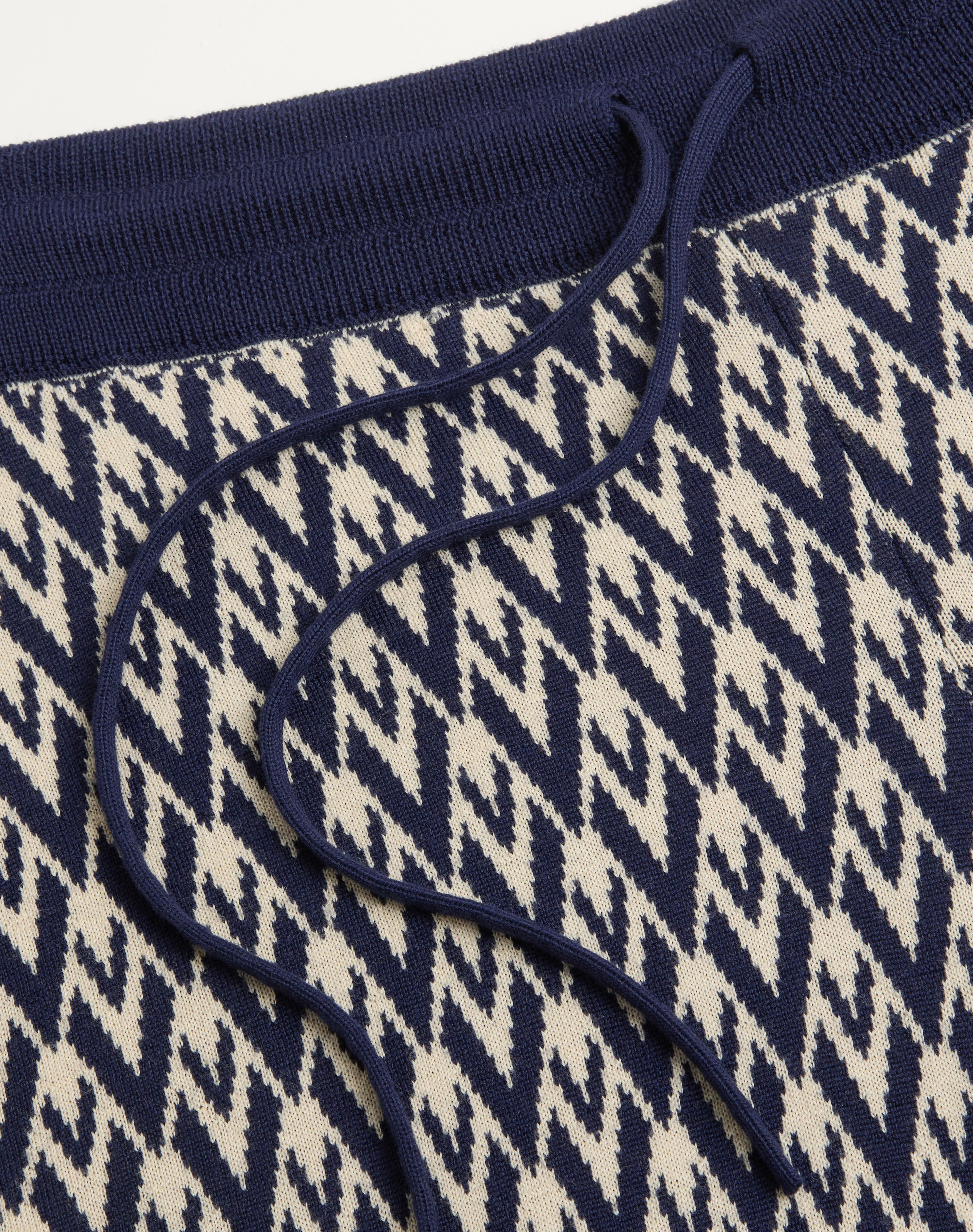 TOUTE LA V JACQUARD WOOL KNIT PANTS - 8