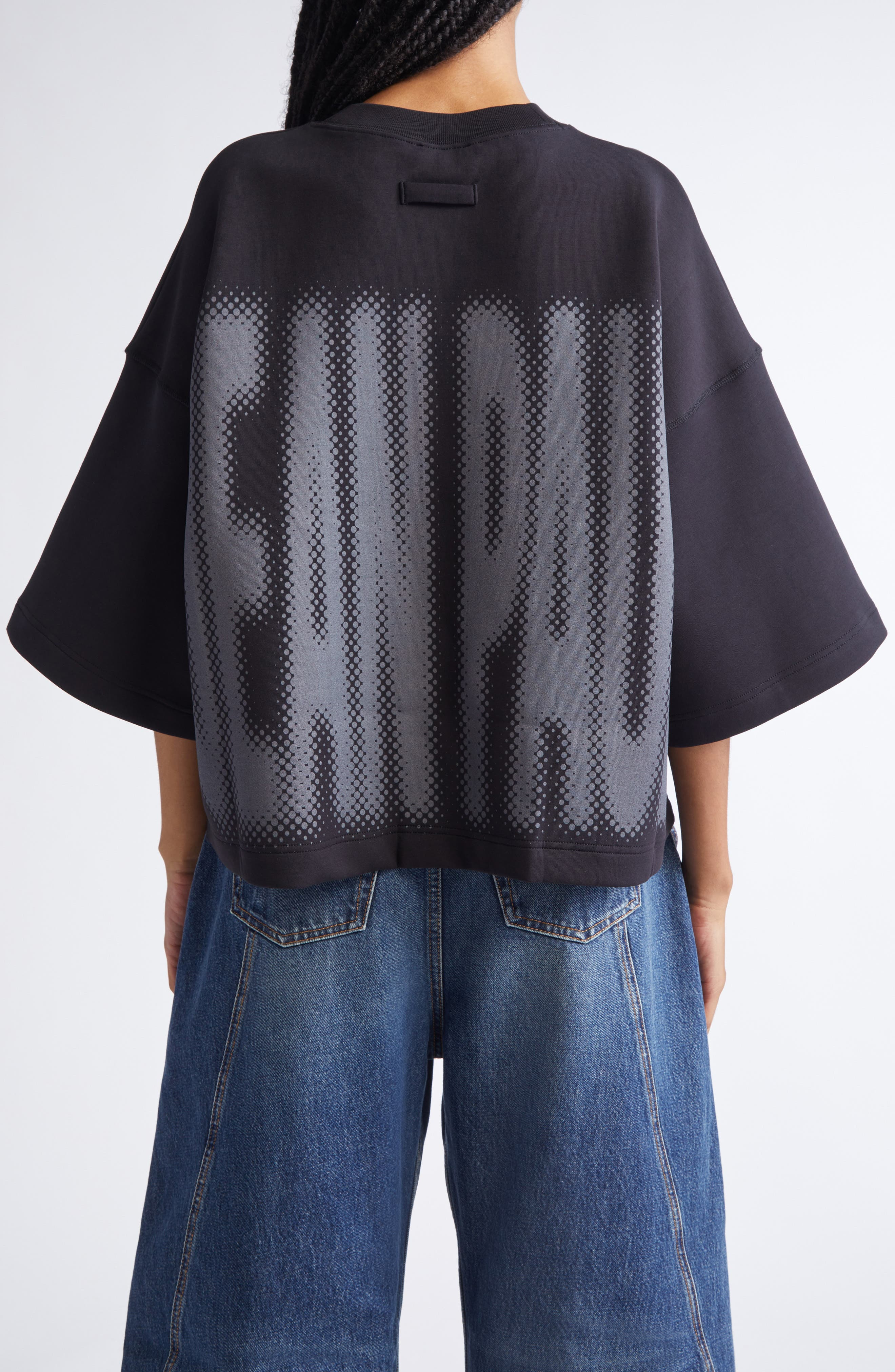 Jean Paul Gaultier Boxy Logo Crop Graphic T-Shirt in Black/Dark Grey at Nordstrom - 2