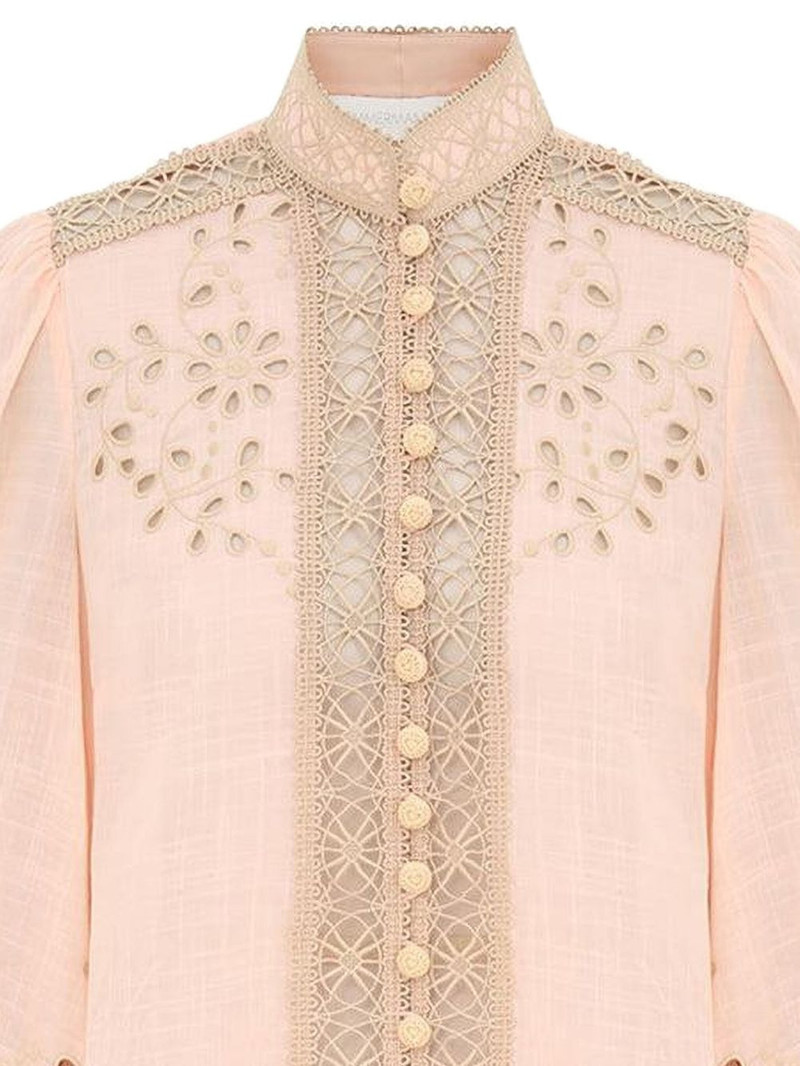 Zimmermann floral-embroidered button shirt outlook
