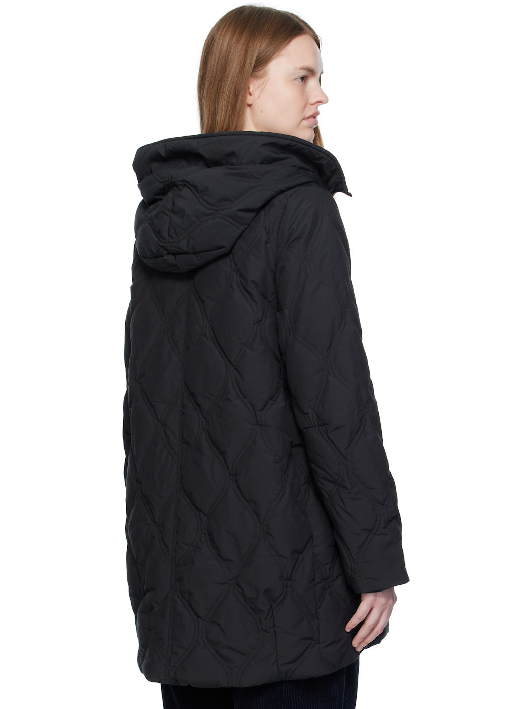 Black Alessia Down Coat - 3