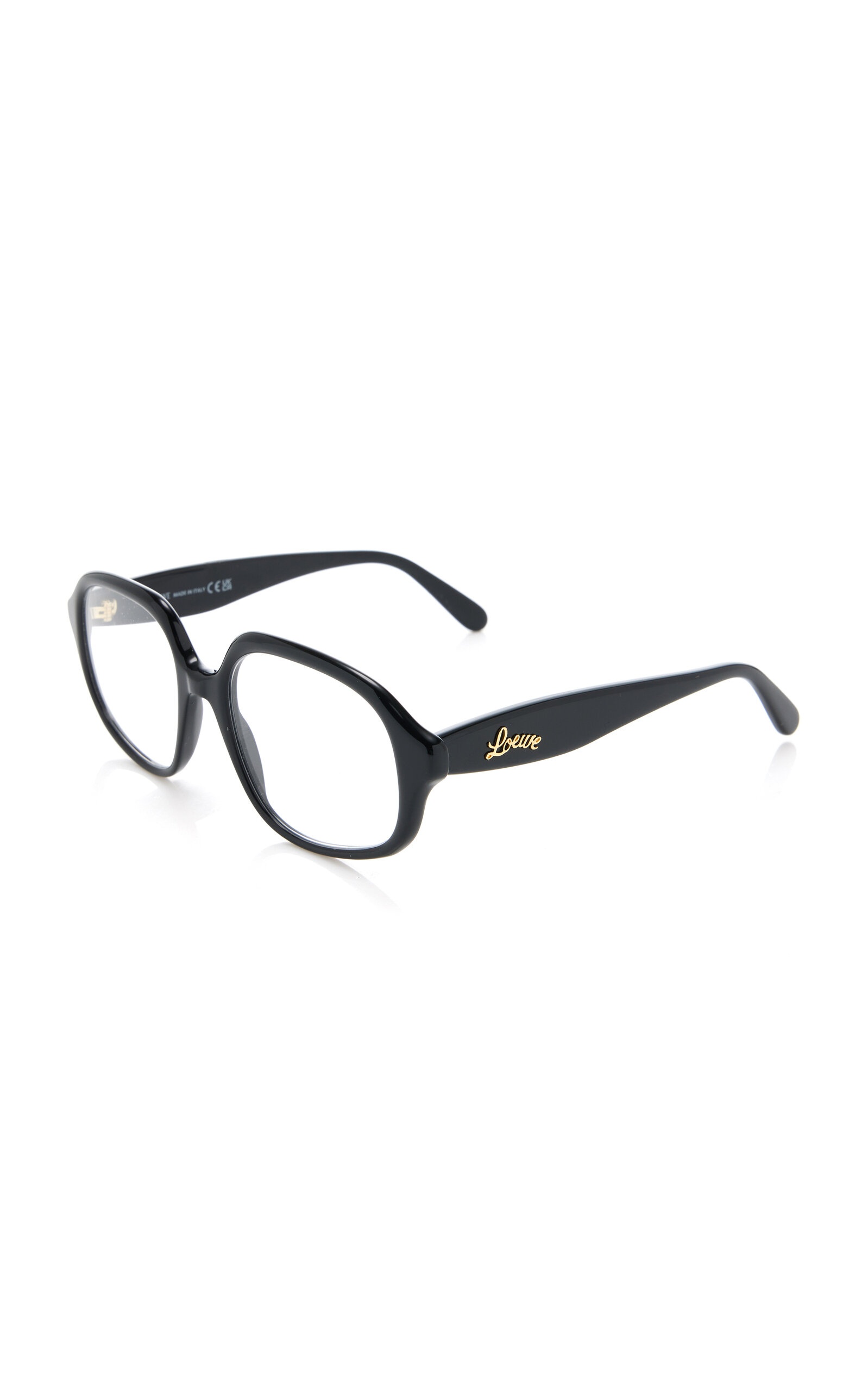 Curvy Oversized Square-Frame Acetate Glasses black - 3