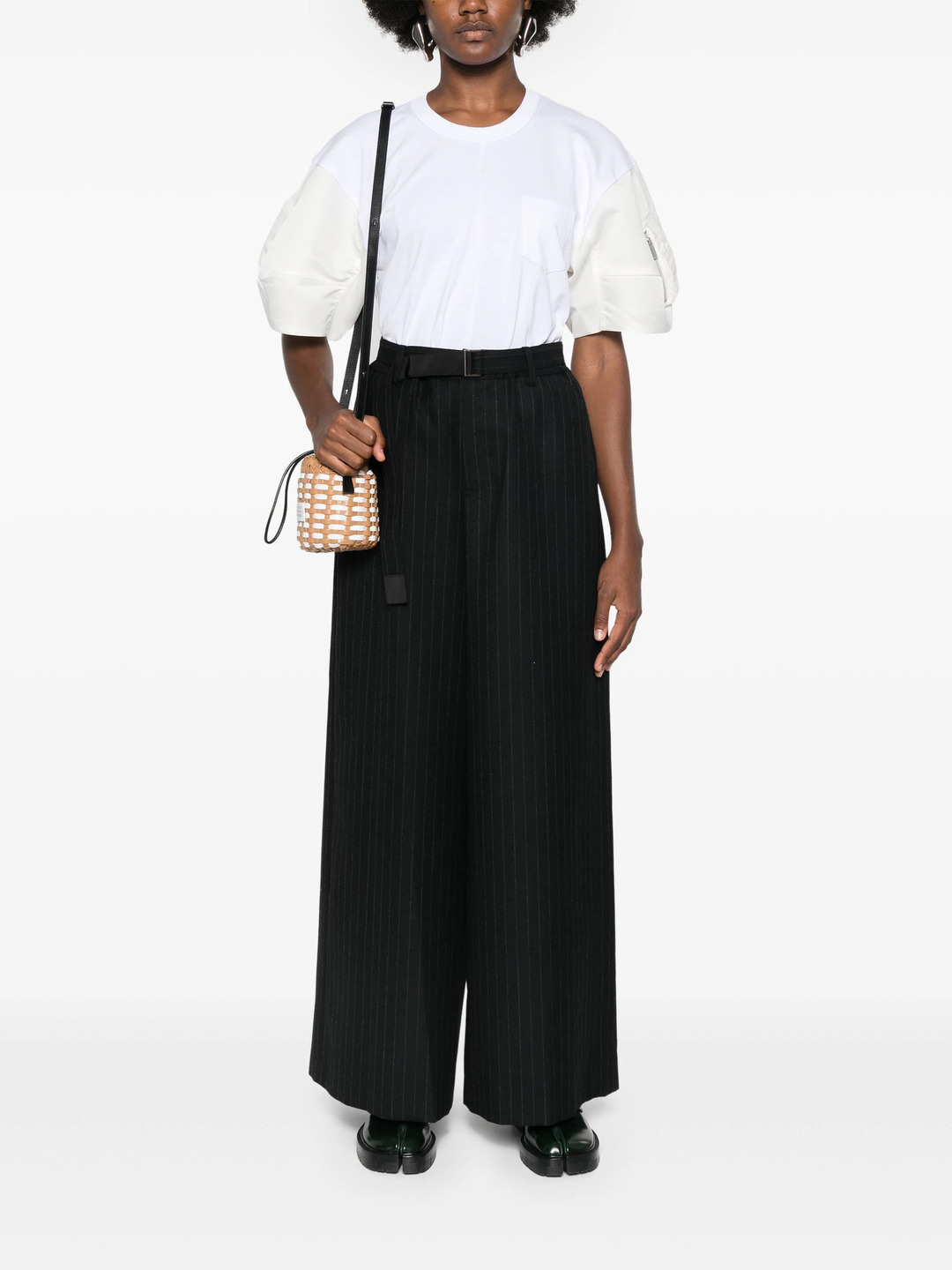 Chalk Stripe Pants Elastic Waist - 2