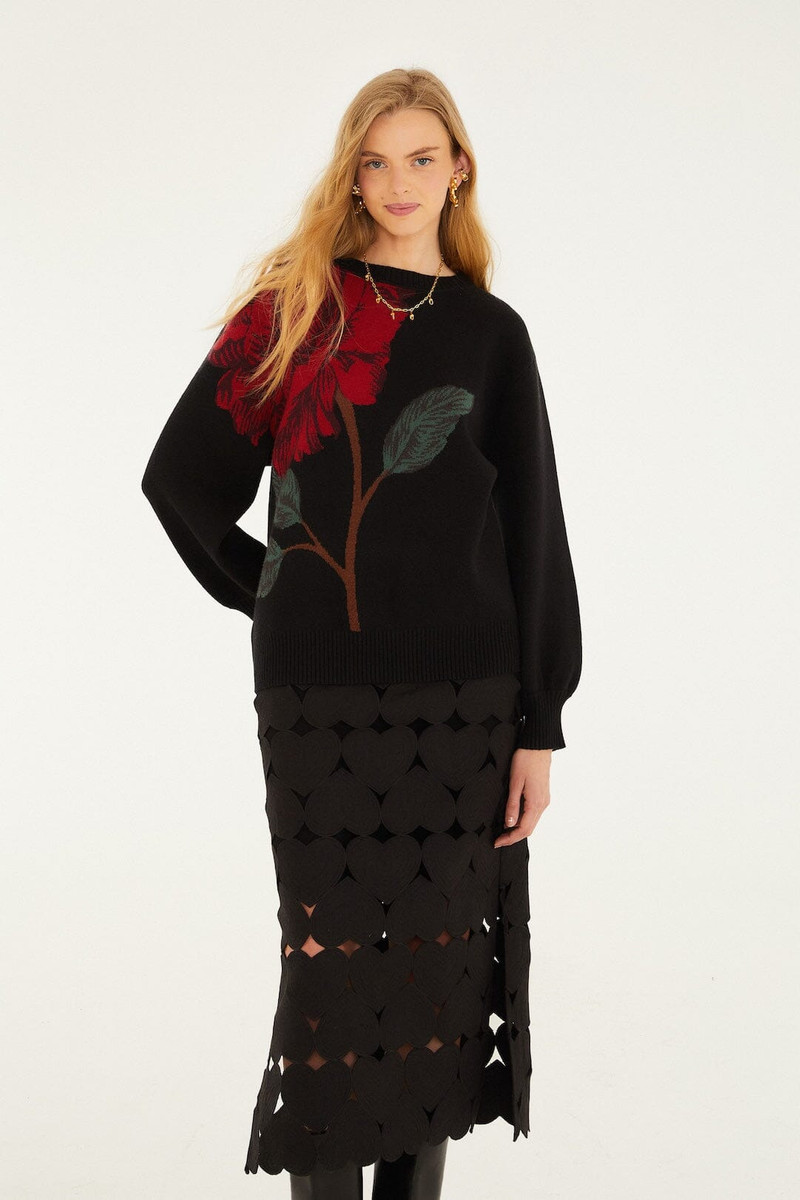Black Hearts Euroflax Premium Linen Midi Skirt 4
